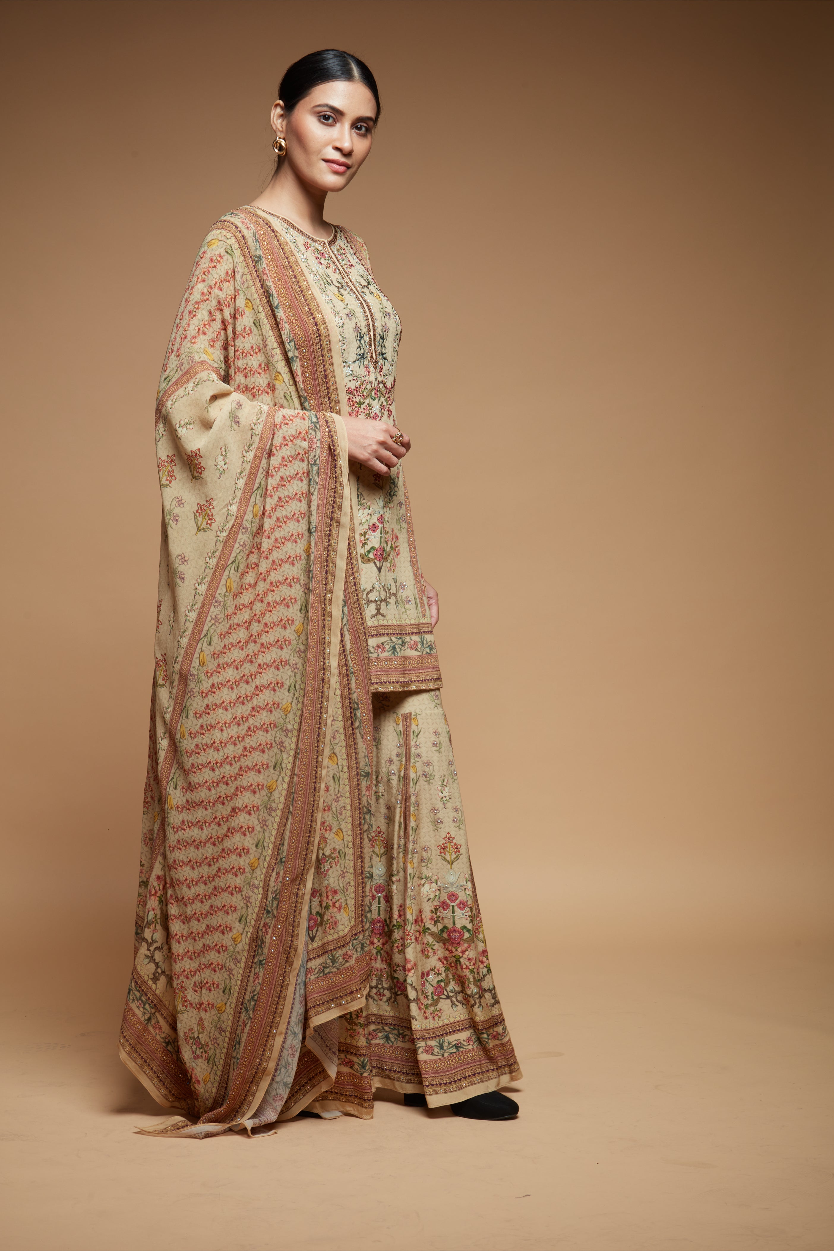 Beige Color Sharara