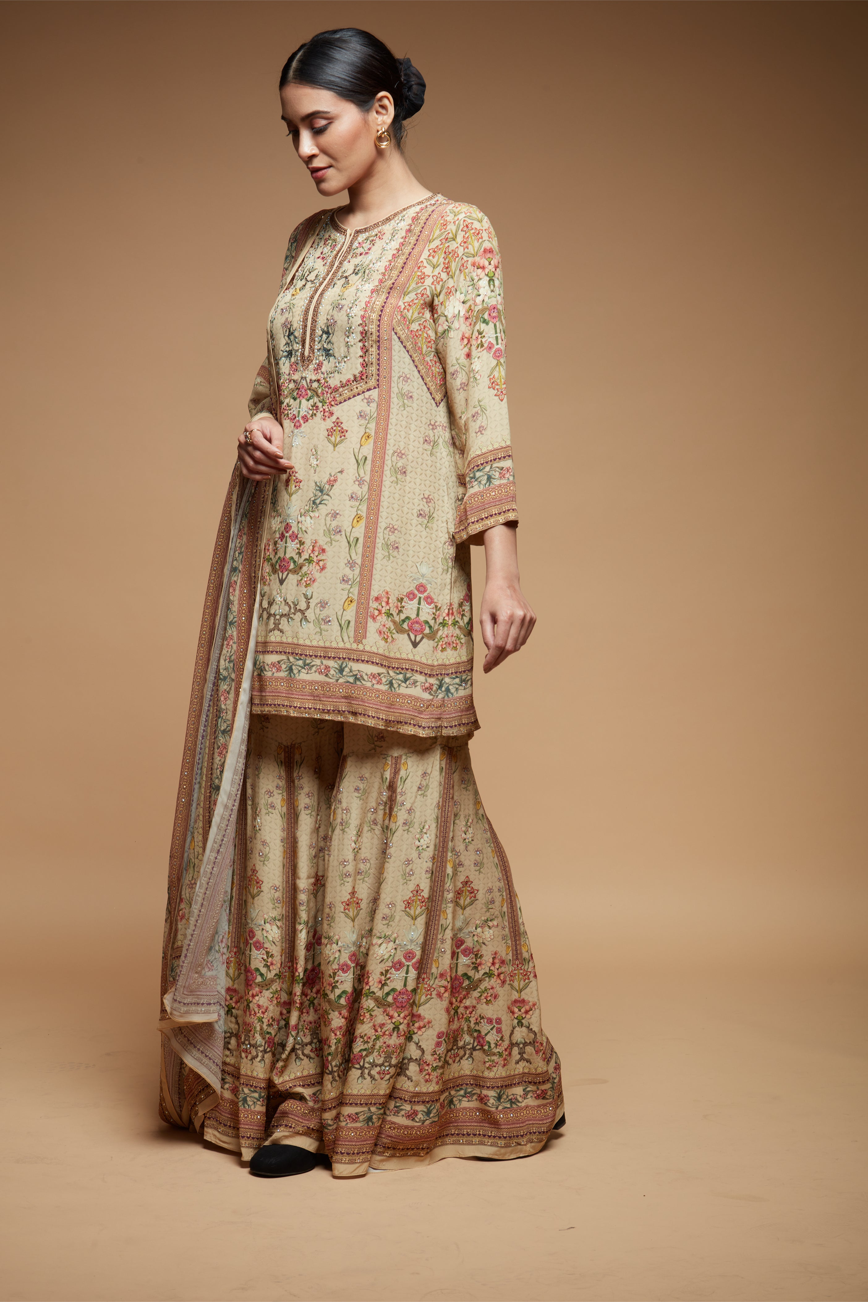 Beige Color Sharara