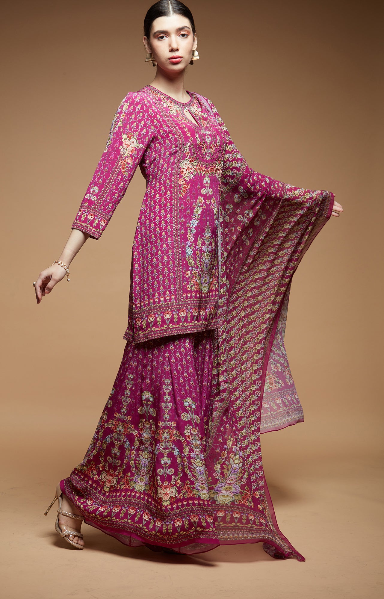 Pink Color Sharara