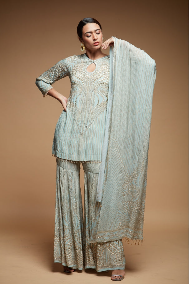 Aqua Color Sharara