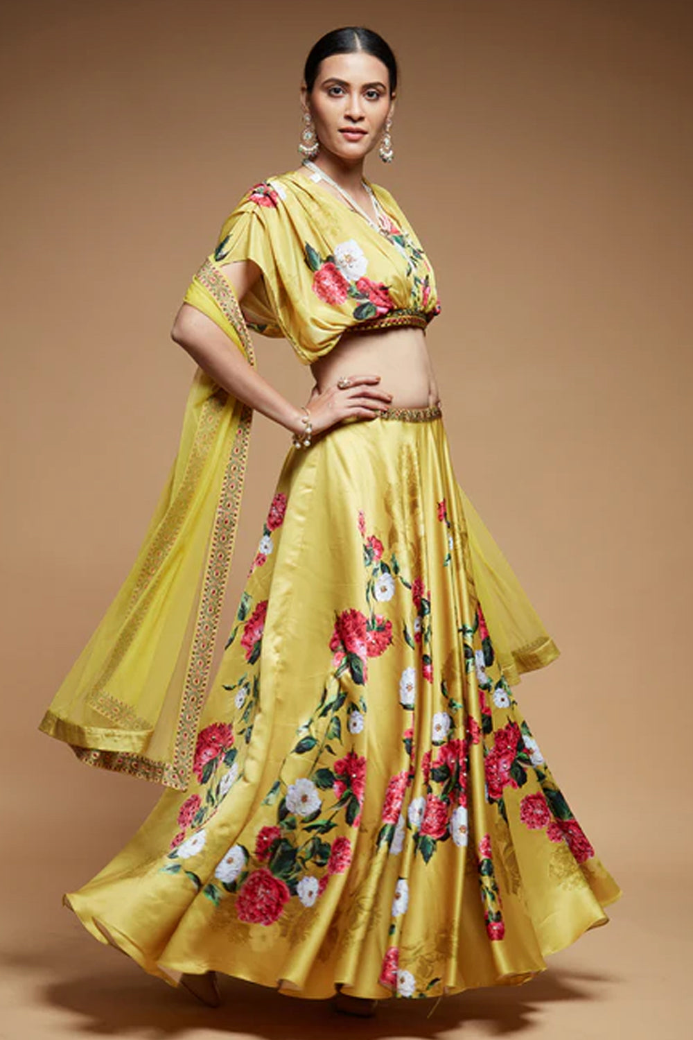 Mustard Lehenga Set