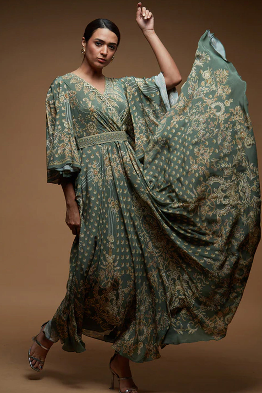 Dark Aqua Baroque Gown