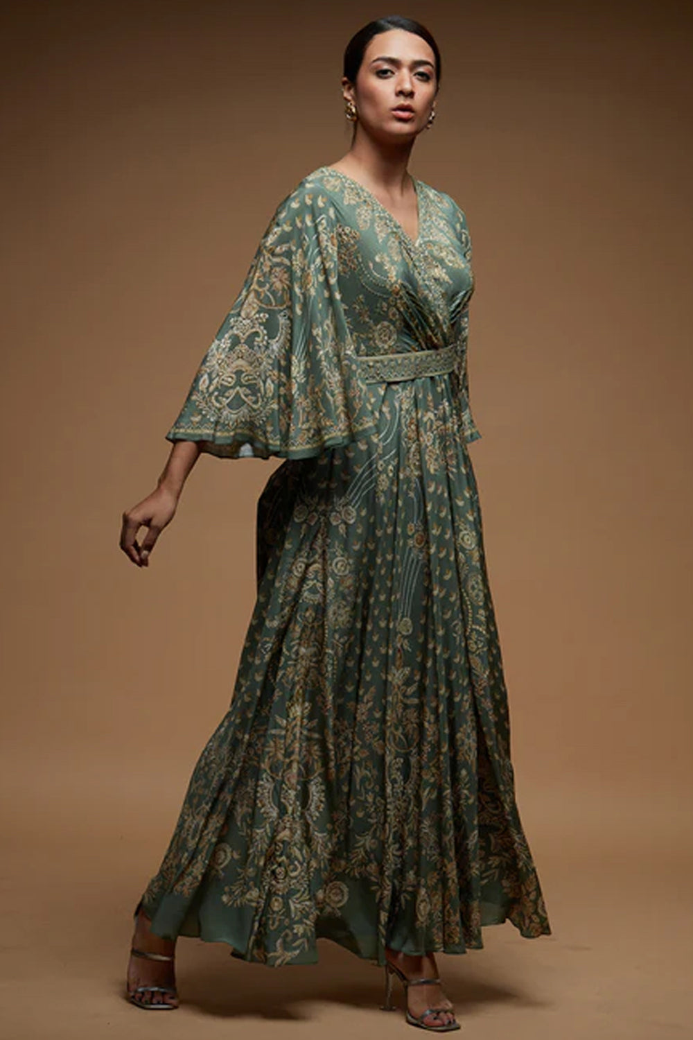 Dark Aqua Baroque Gown