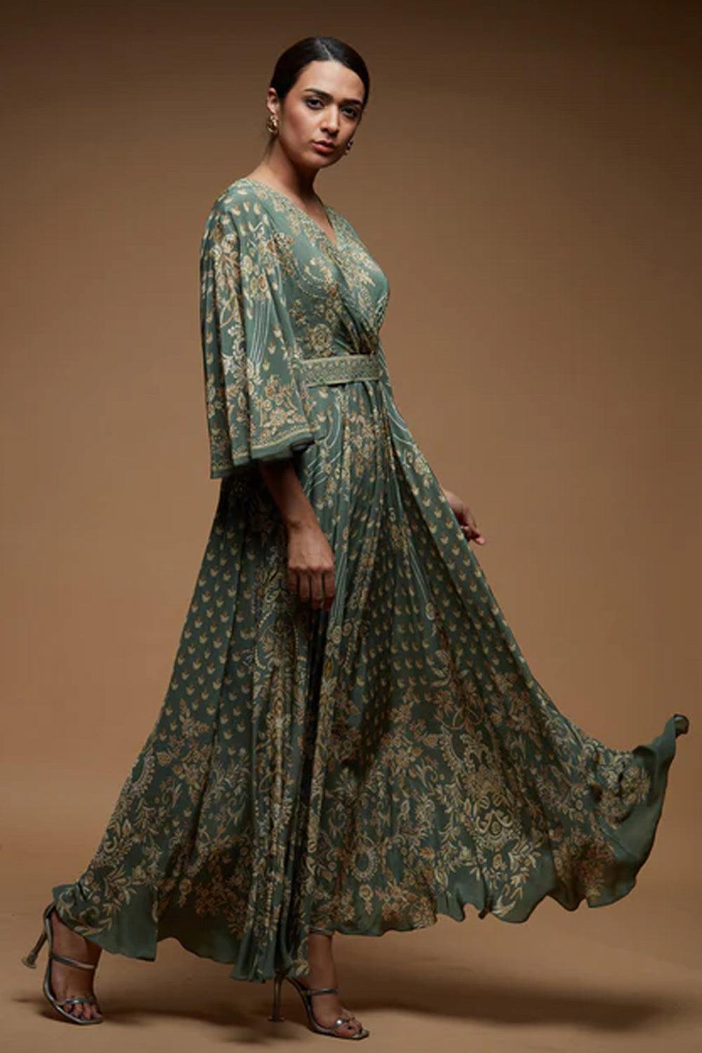 Dark Aqua Baroque Gown