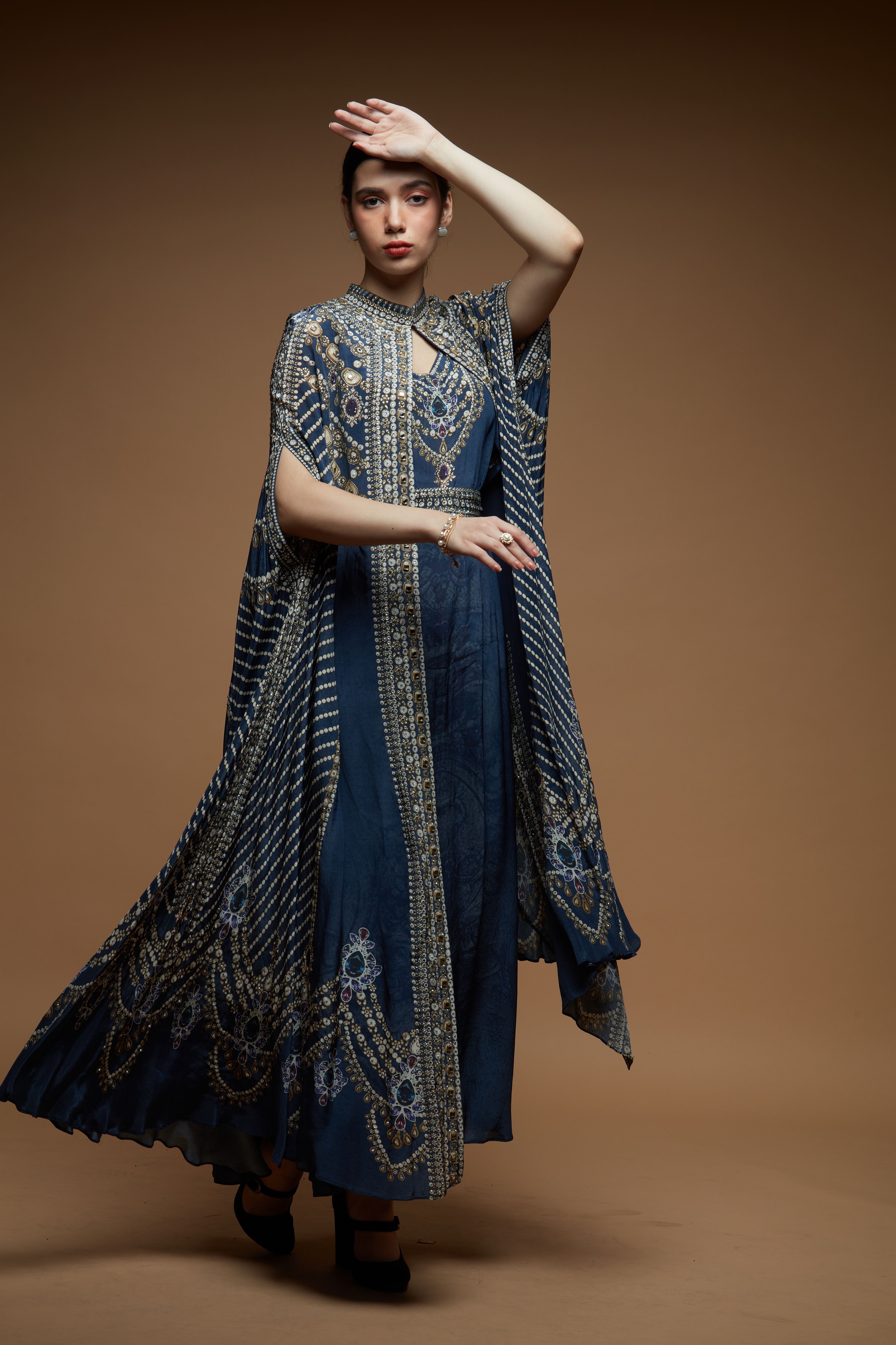 Navy Blue Kaftan