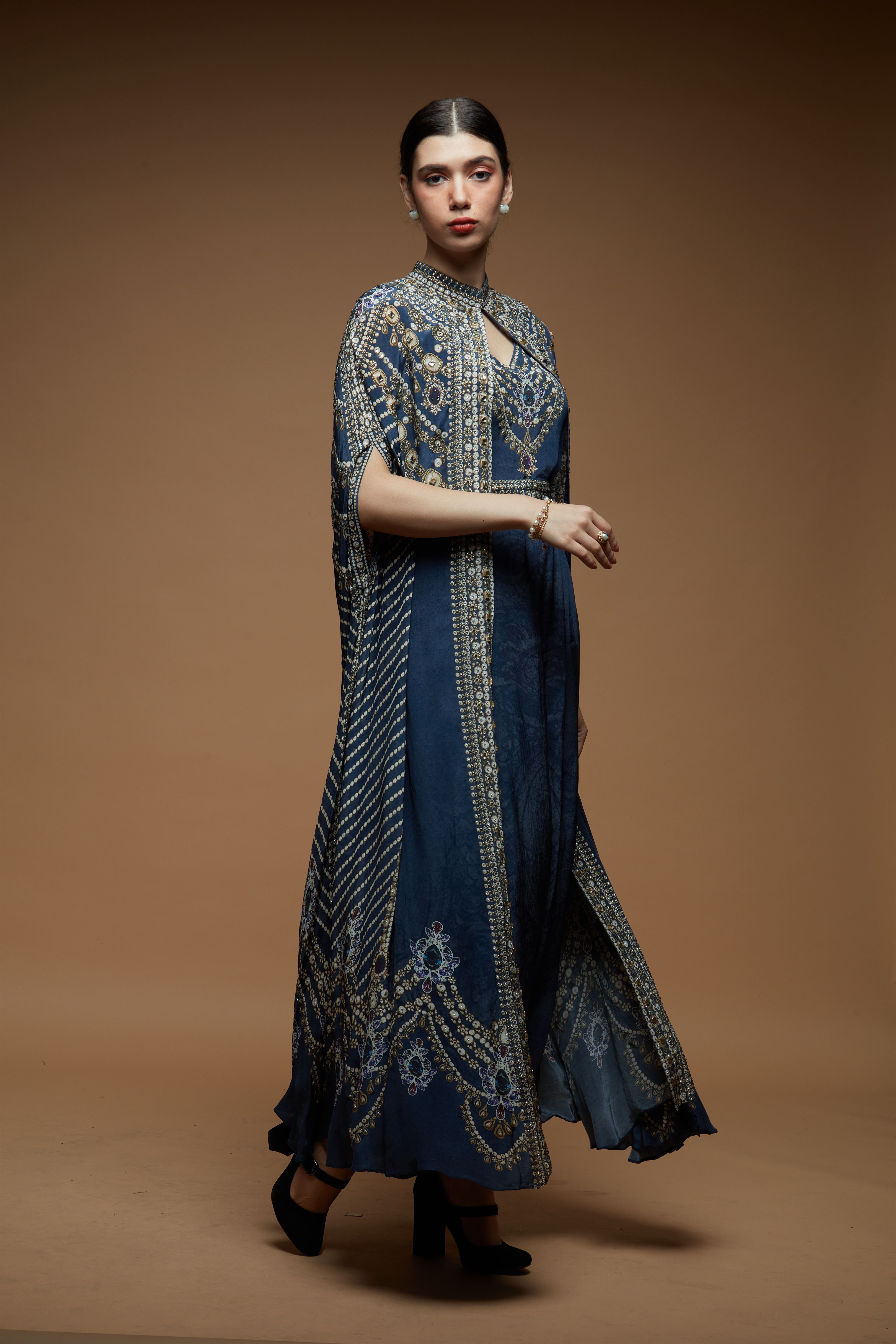 Navy Blue Kaftan