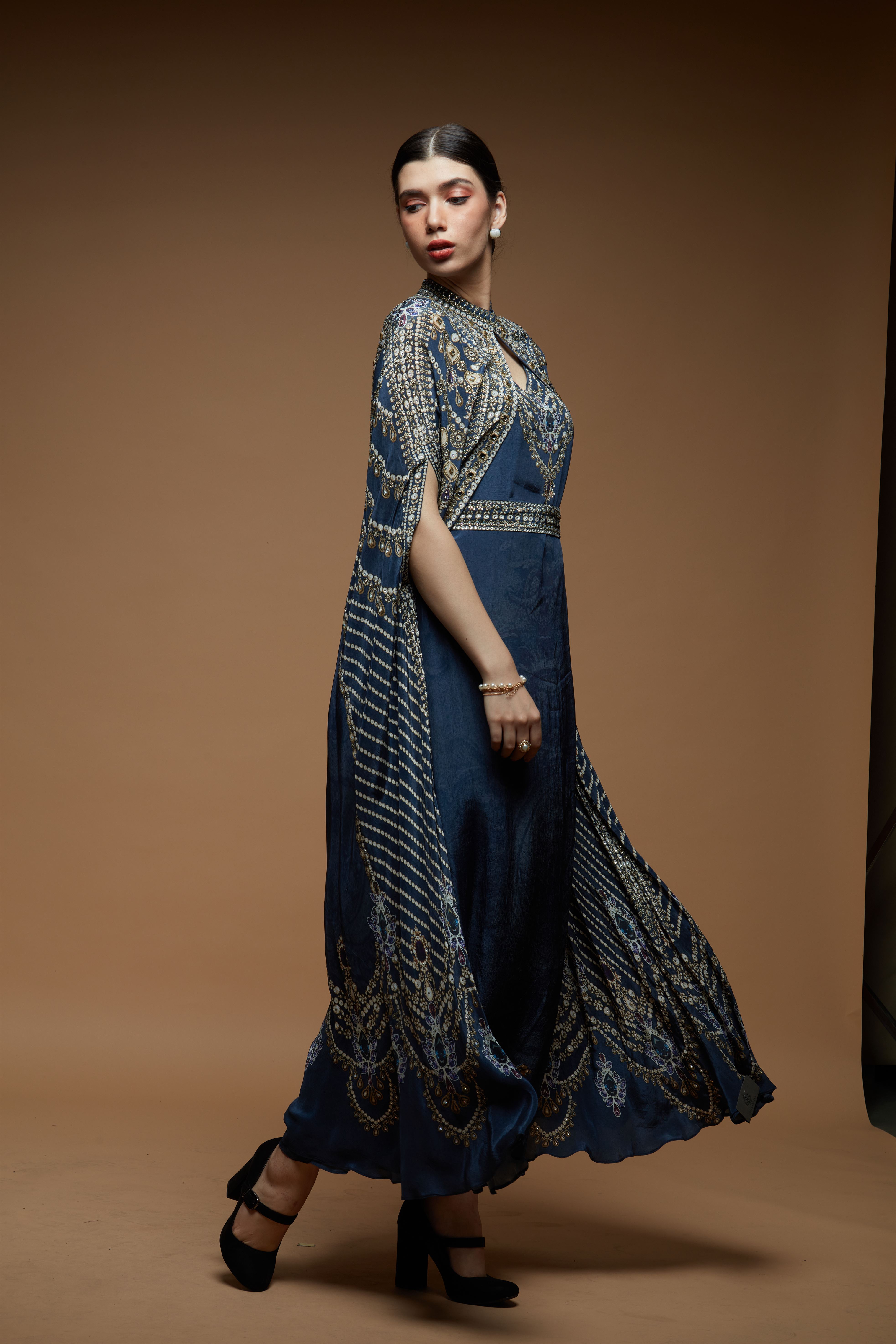 Navy Blue Kaftan