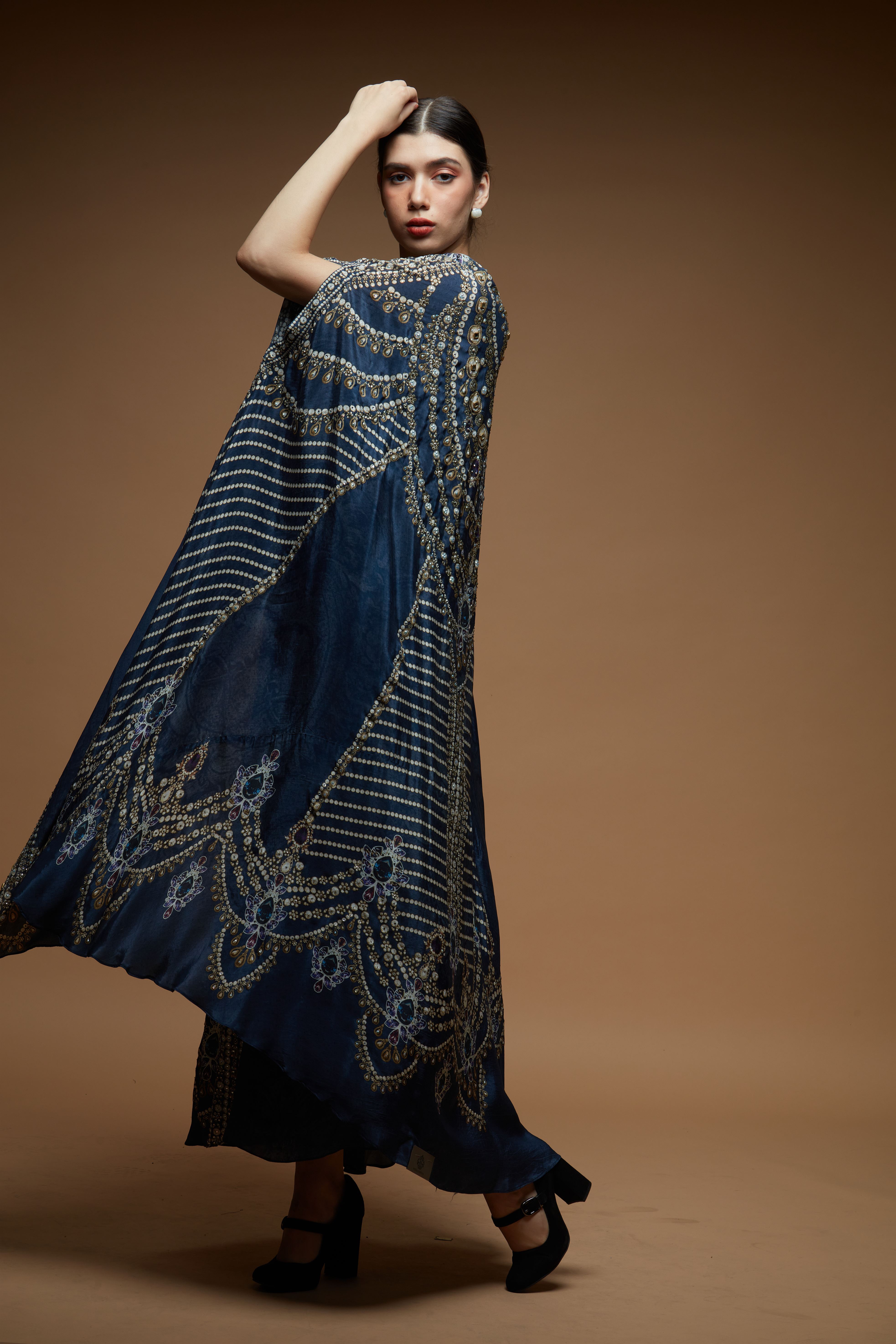 Navy Blue Kaftan