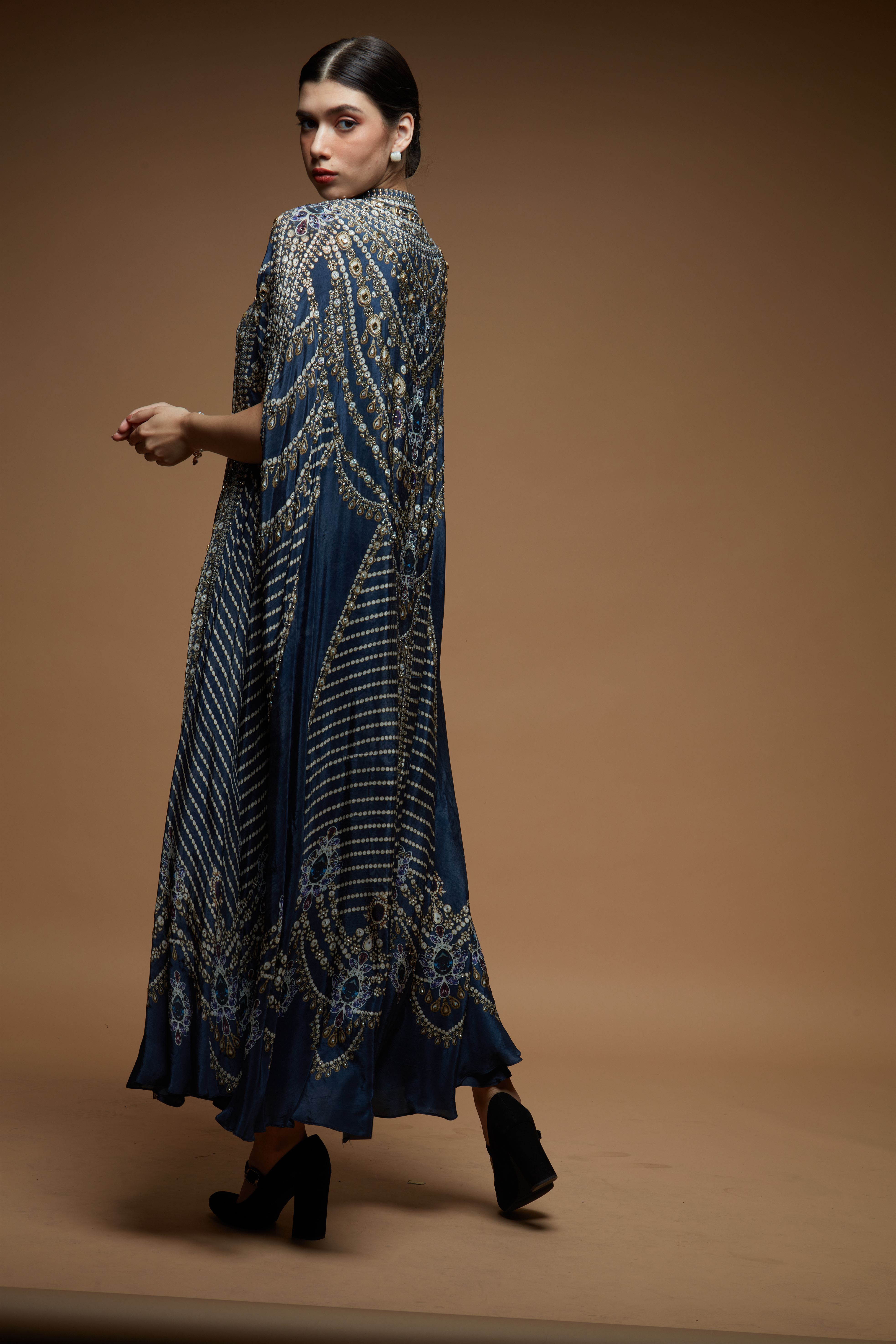 Navy Blue Kaftan