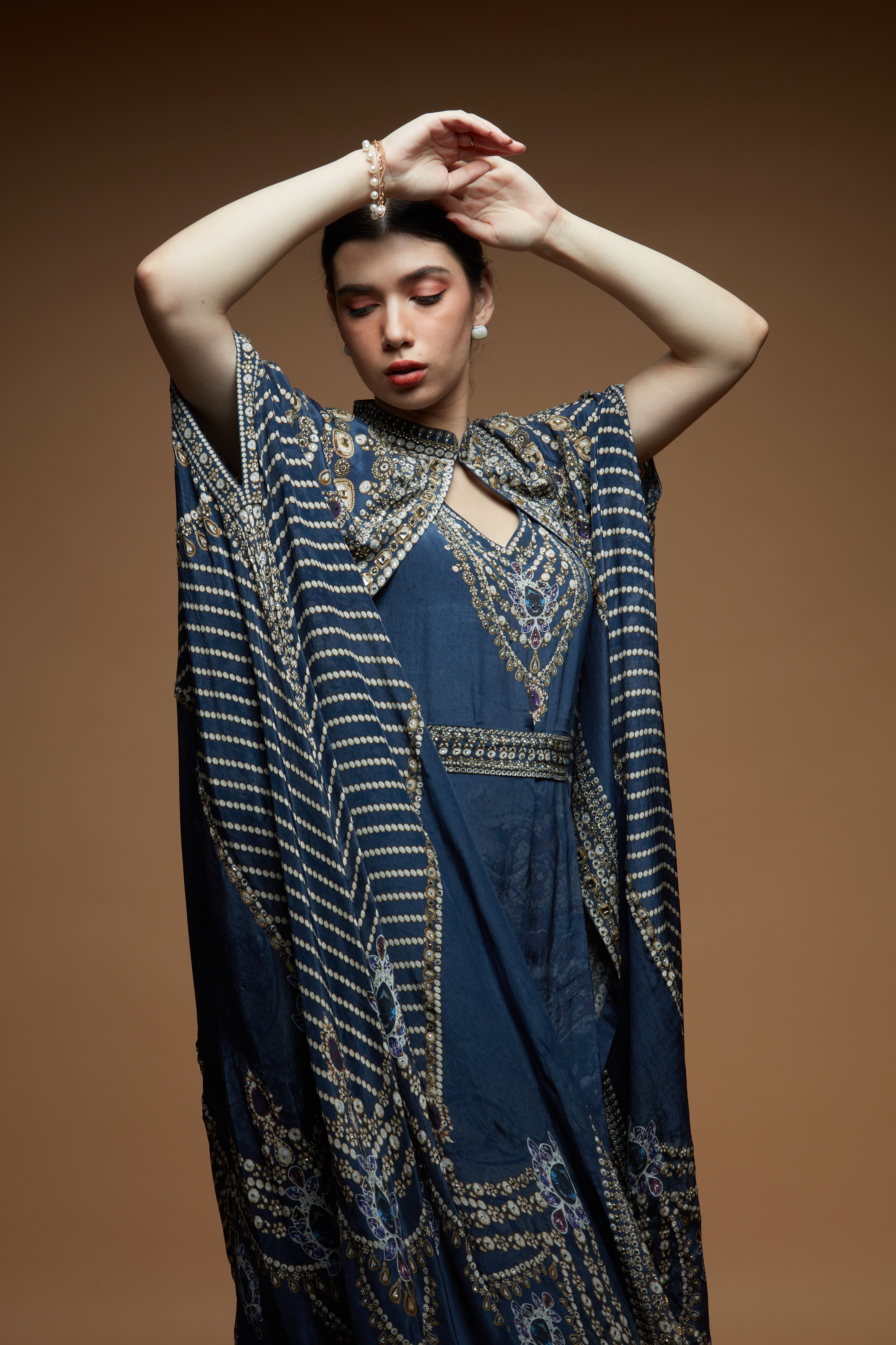 Navy Blue Kaftan