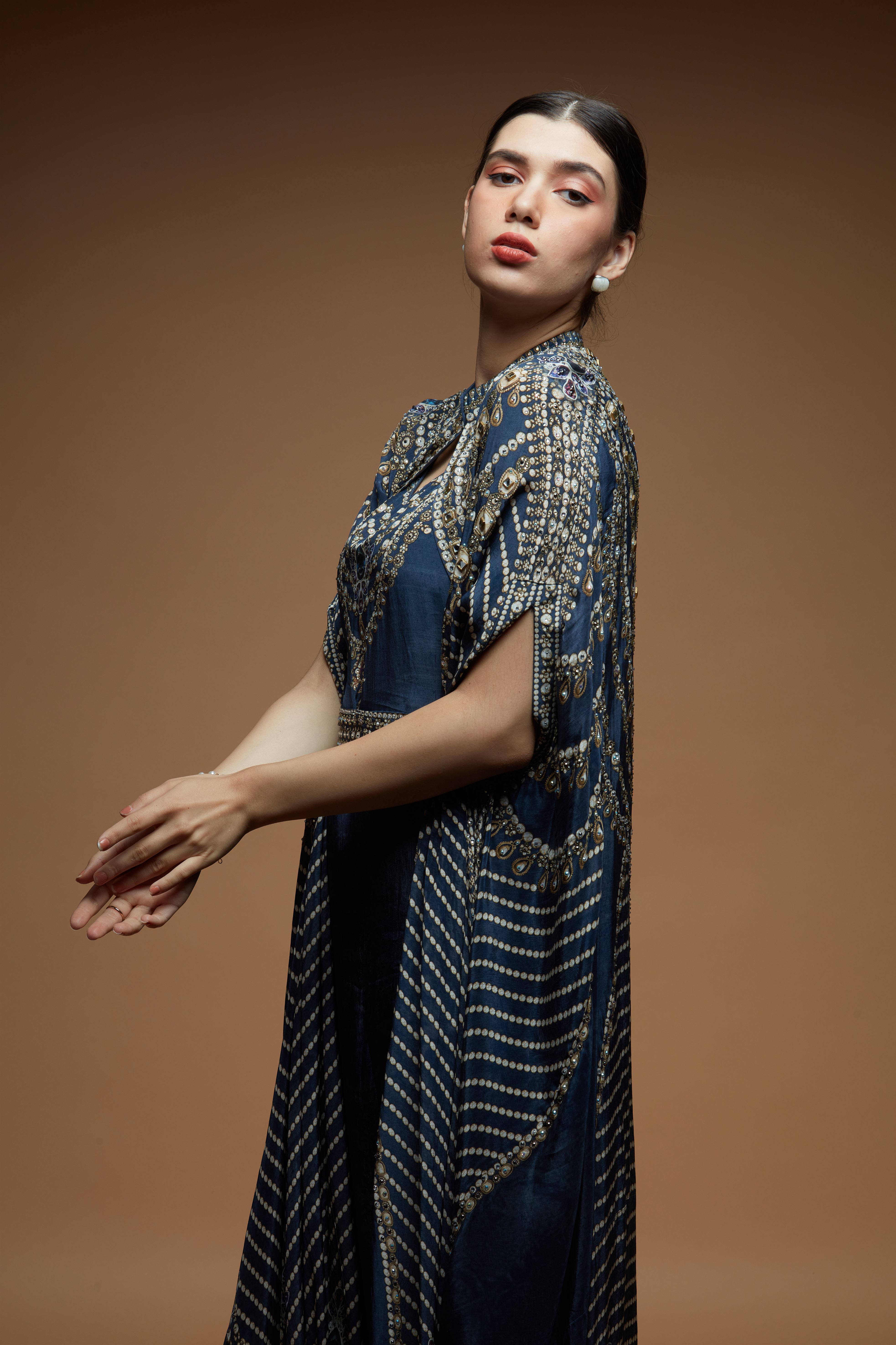 Navy Blue Kaftan