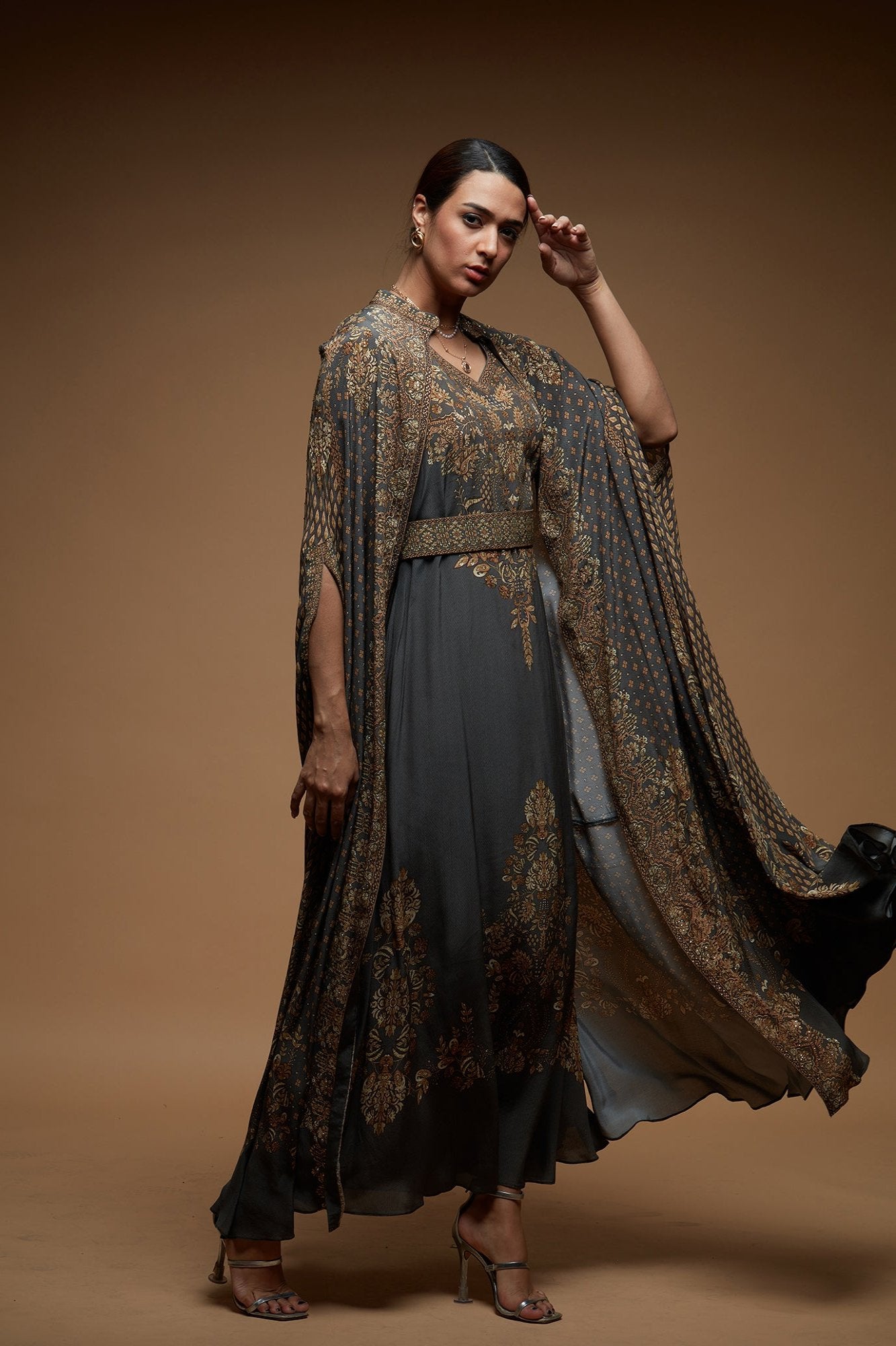 Grey Color Kaftan