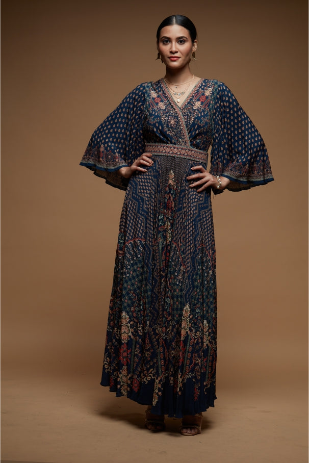 Dark Blue Color Kaftan