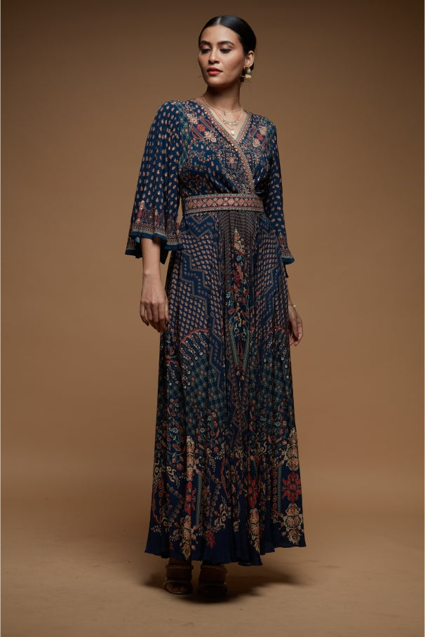 Dark Blue Color Kaftan