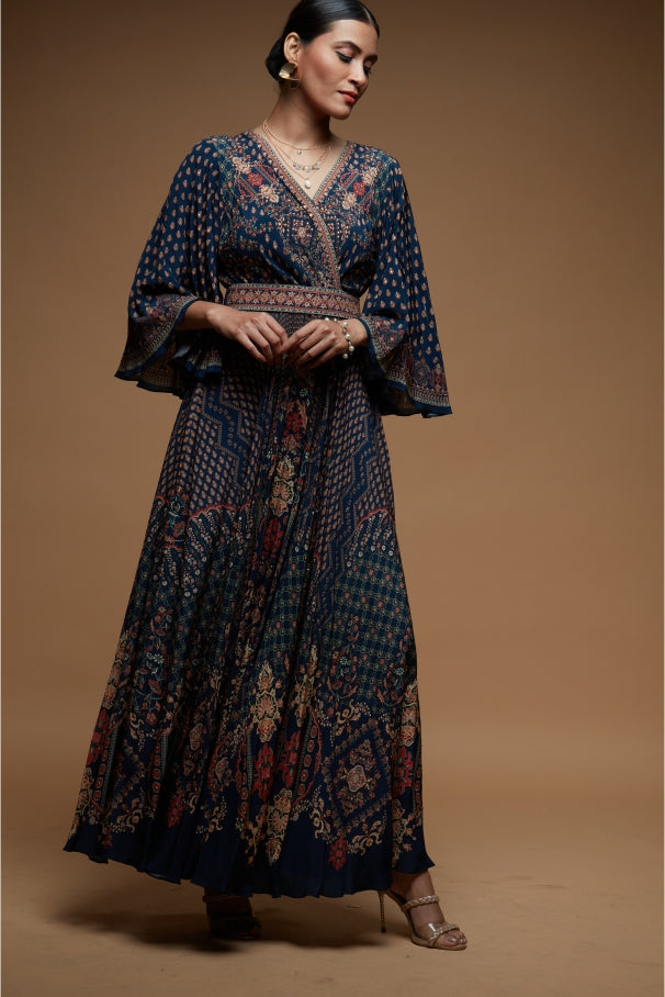 Dark Blue Color Kaftan