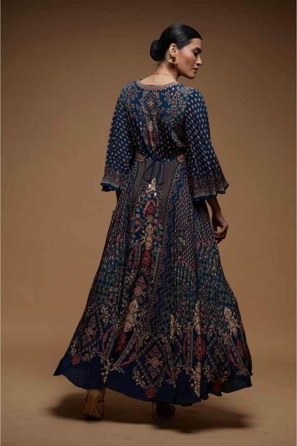 Dark Blue Color Kaftan