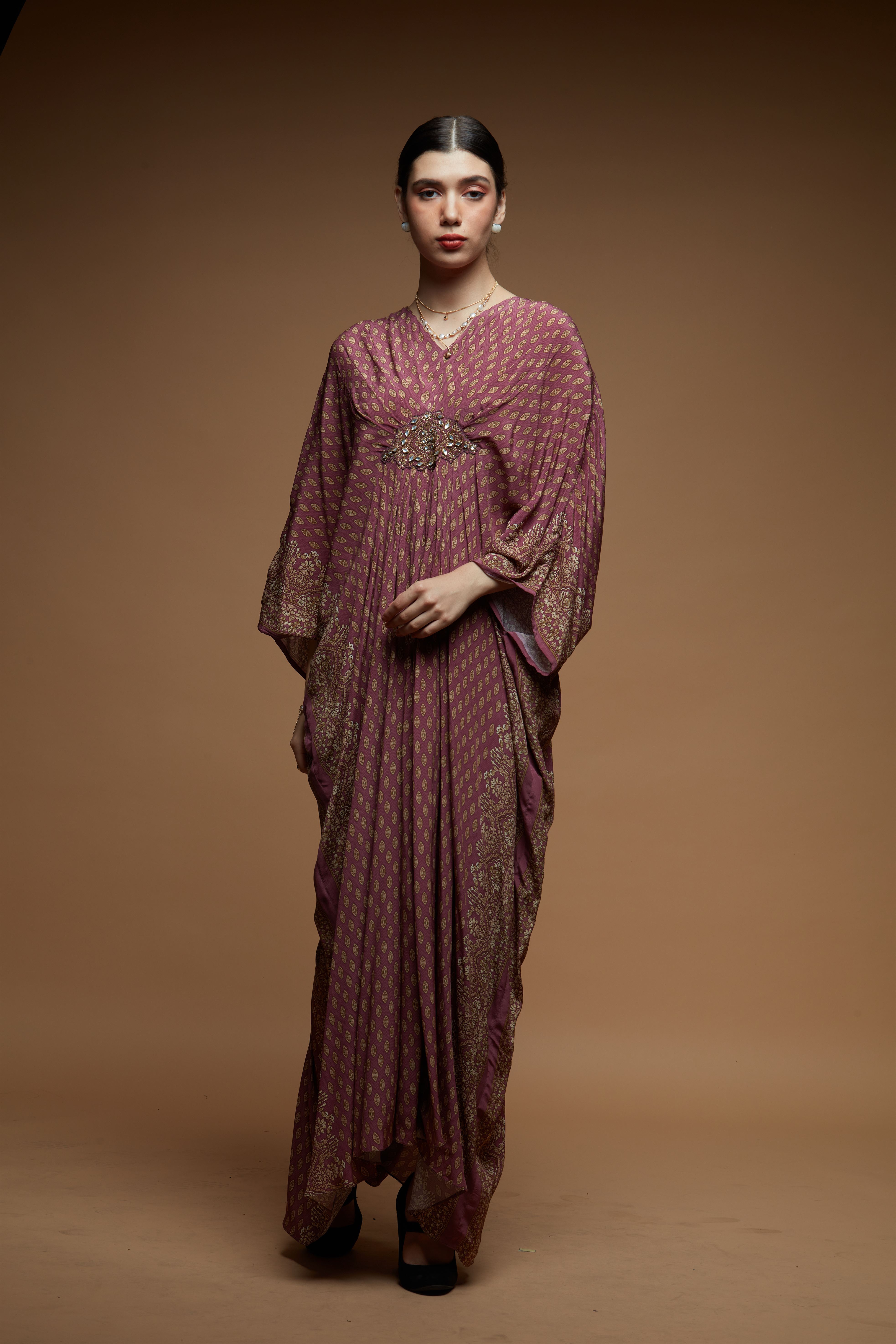 Pale Pink Color Kaftan