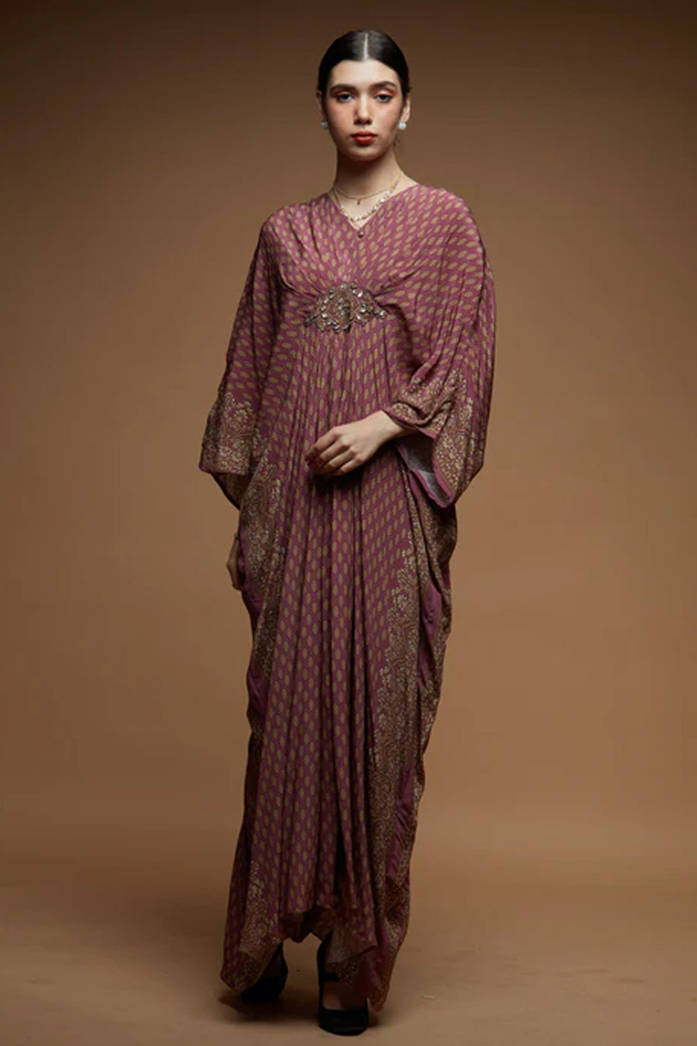Pale Pink Color Kaftan