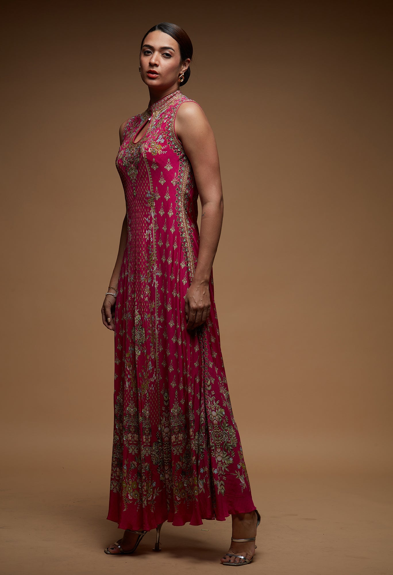 Fuchsia Color Gown