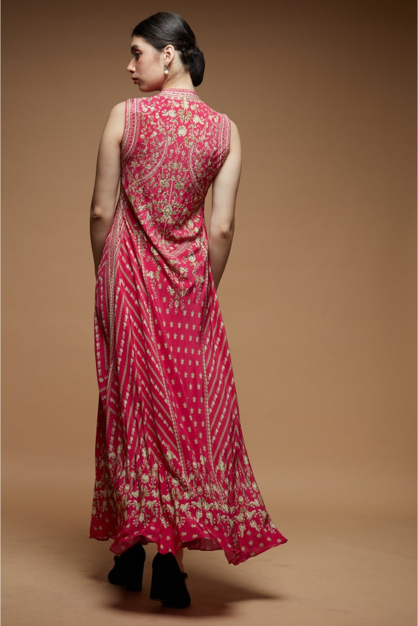 Fuchsia Color Gown