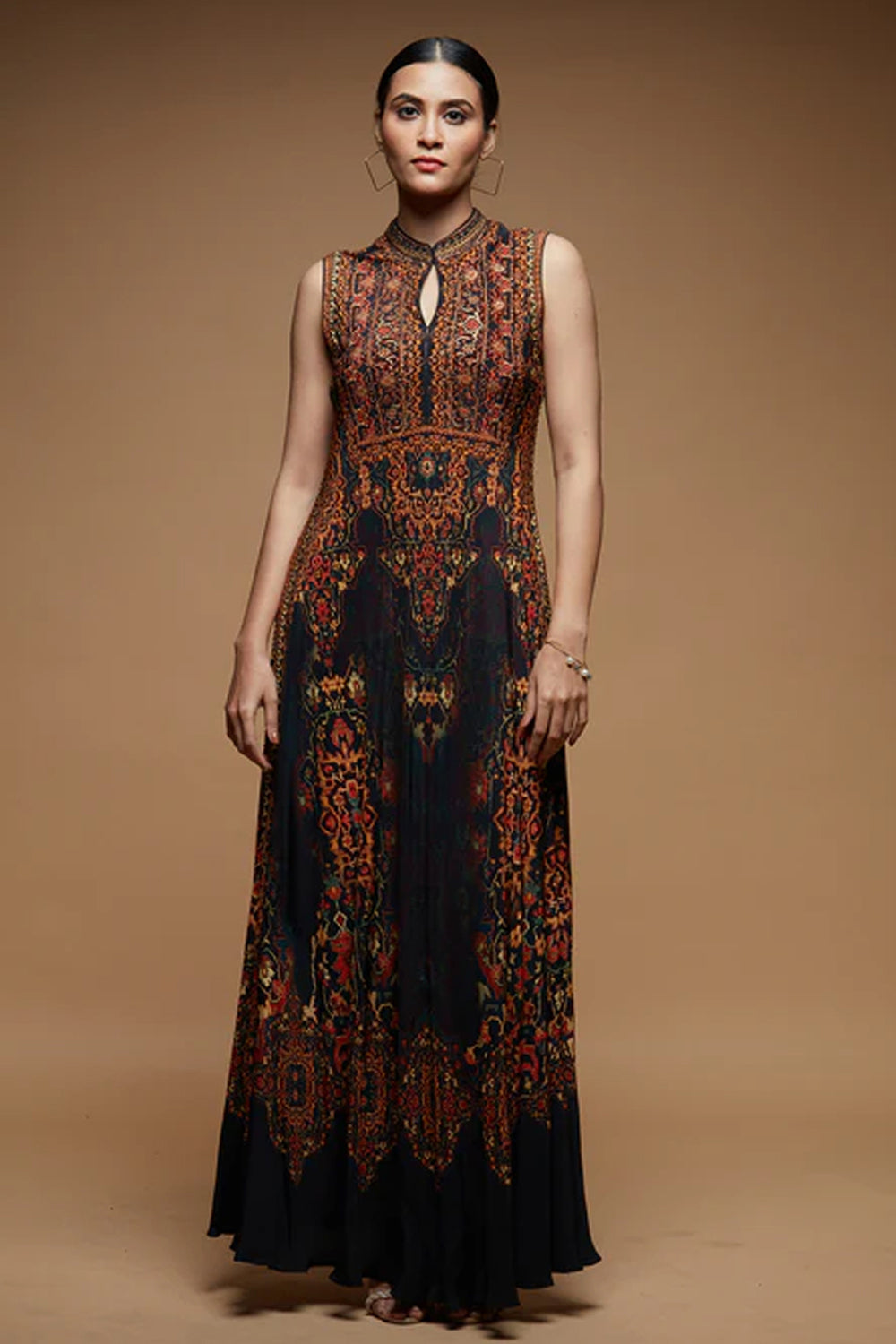 Black Color Halter Gown