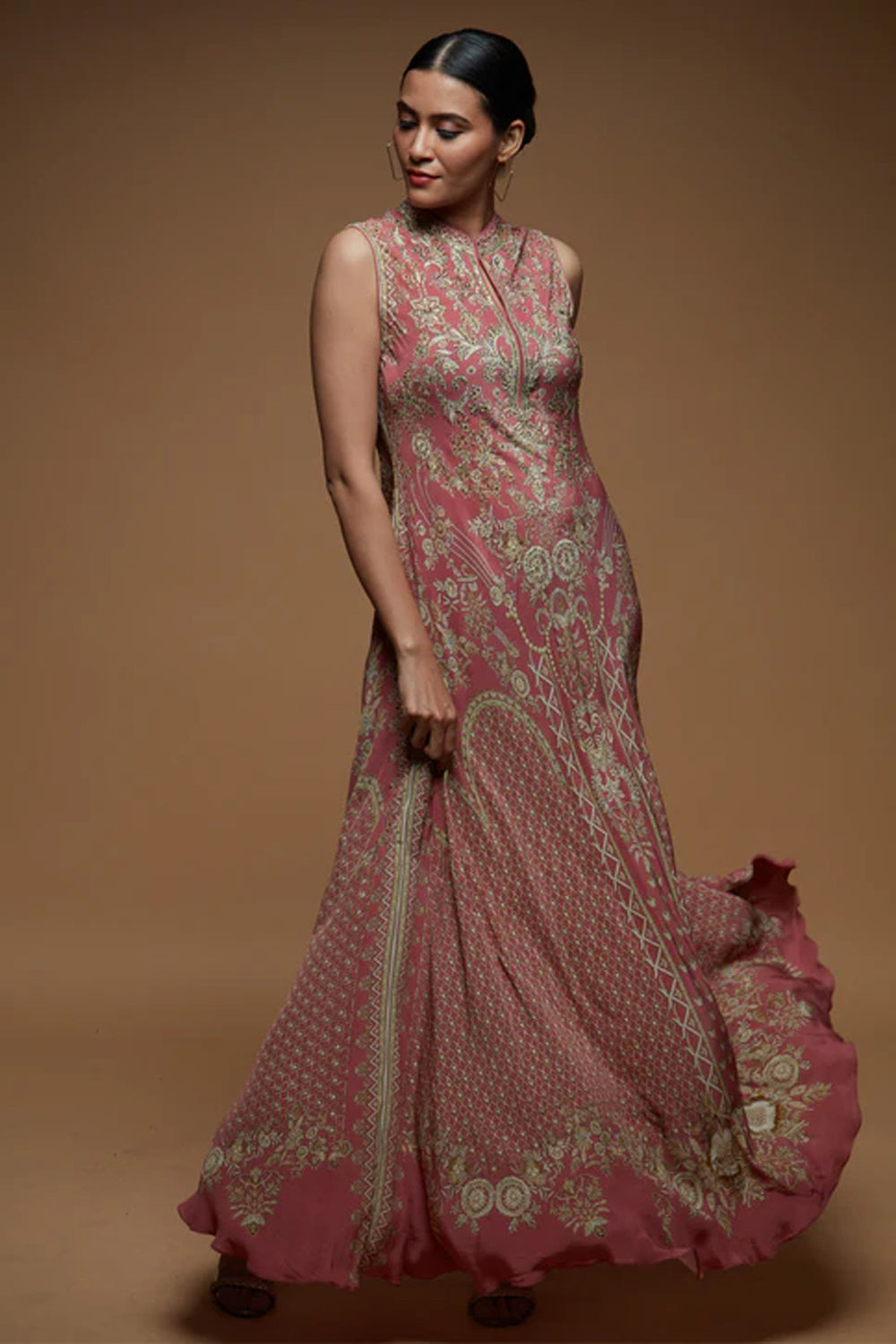 Dark Pale Pink Baroque Gown