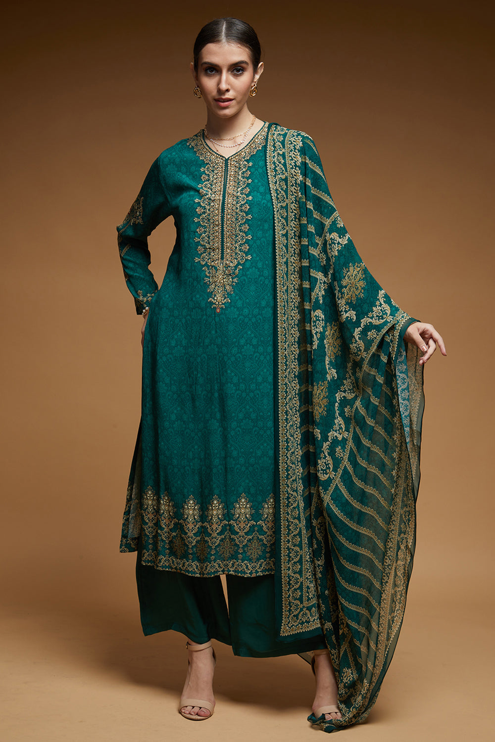 Green Color Suit Set