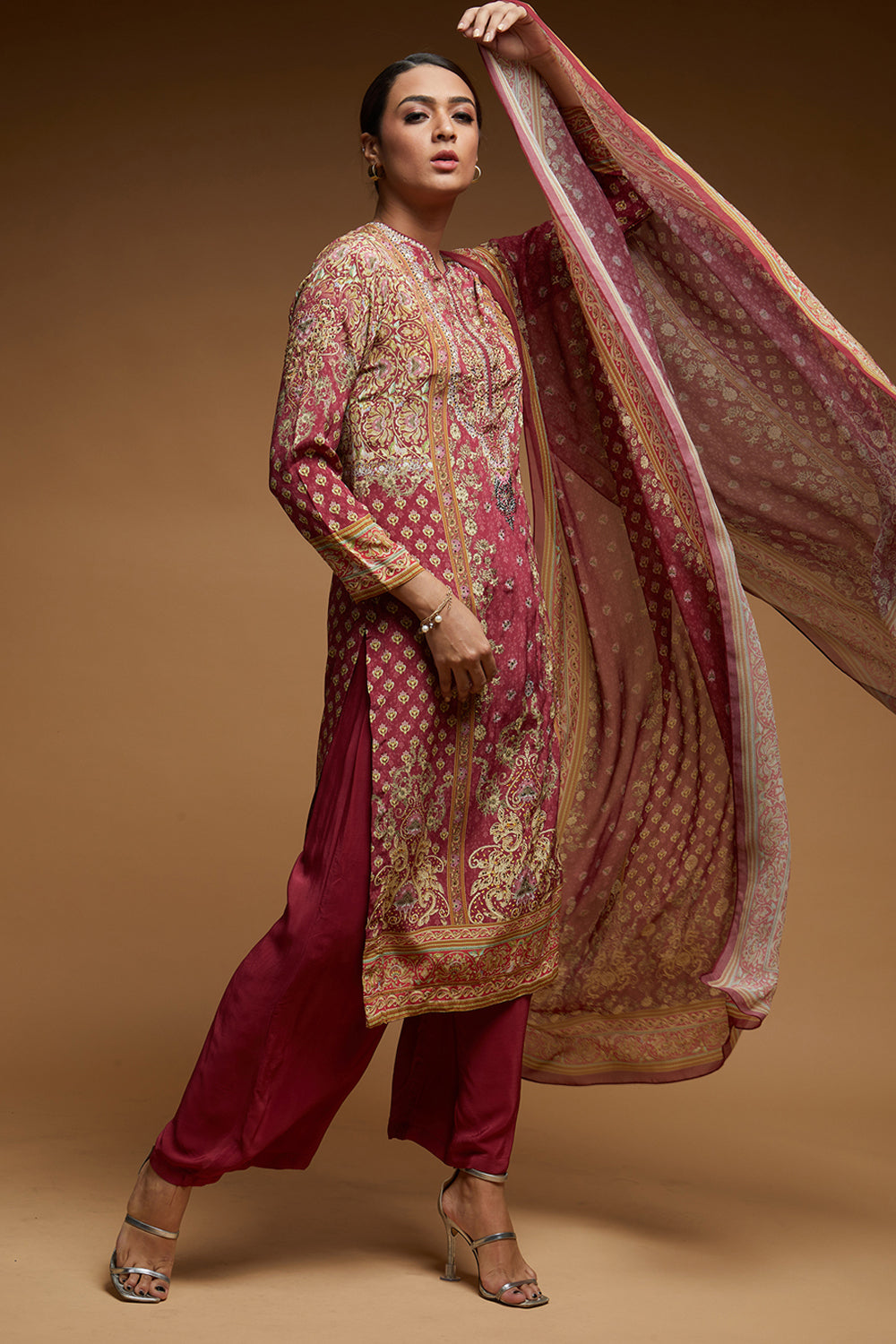 Pale Pink Color Suit Set