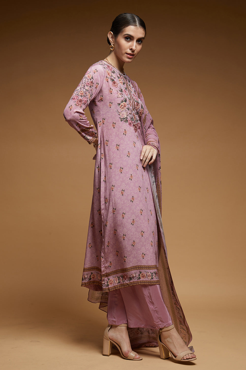 Pale Pink Color Suit Set