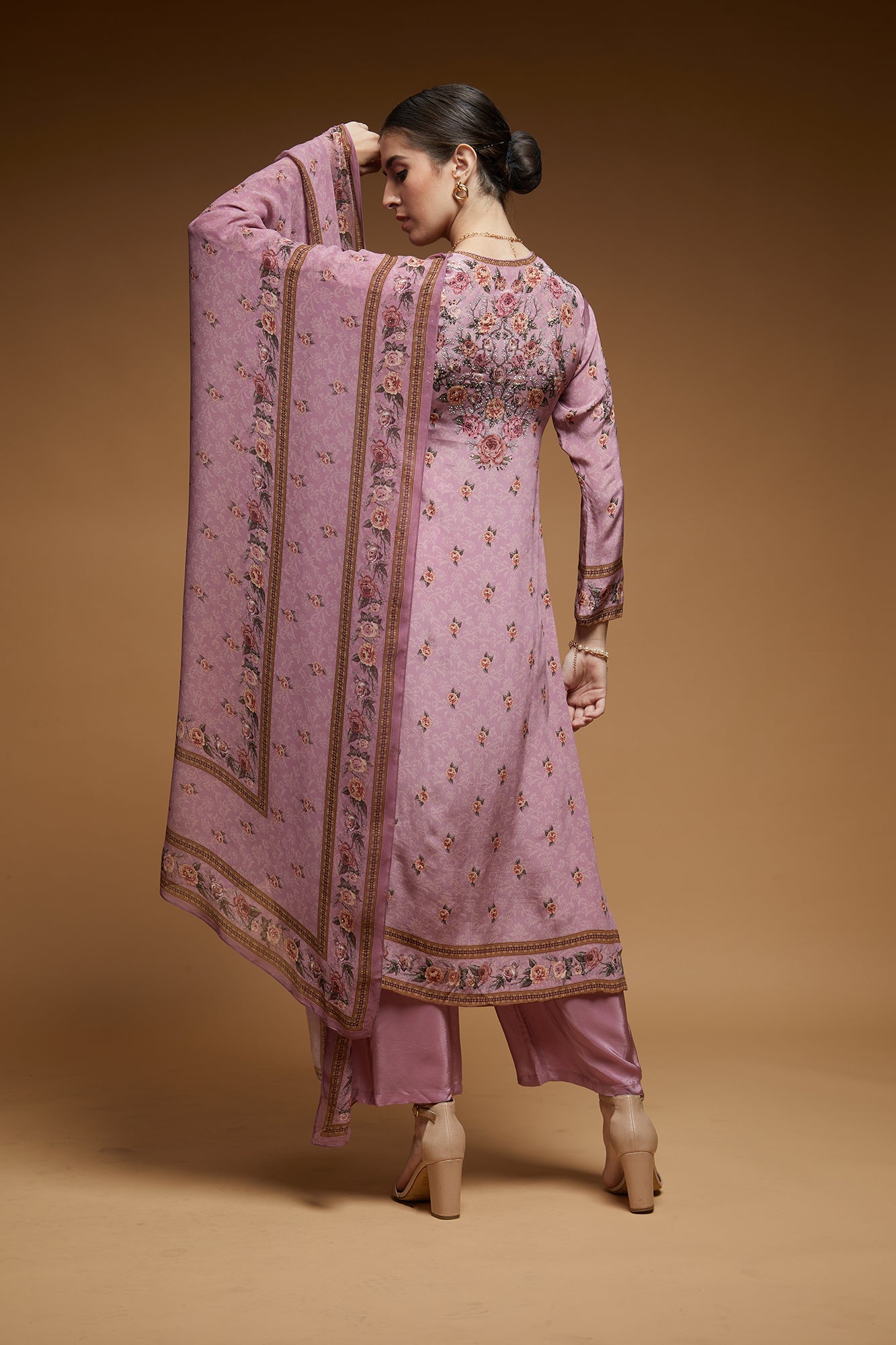 Pale Pink Color Suit Set