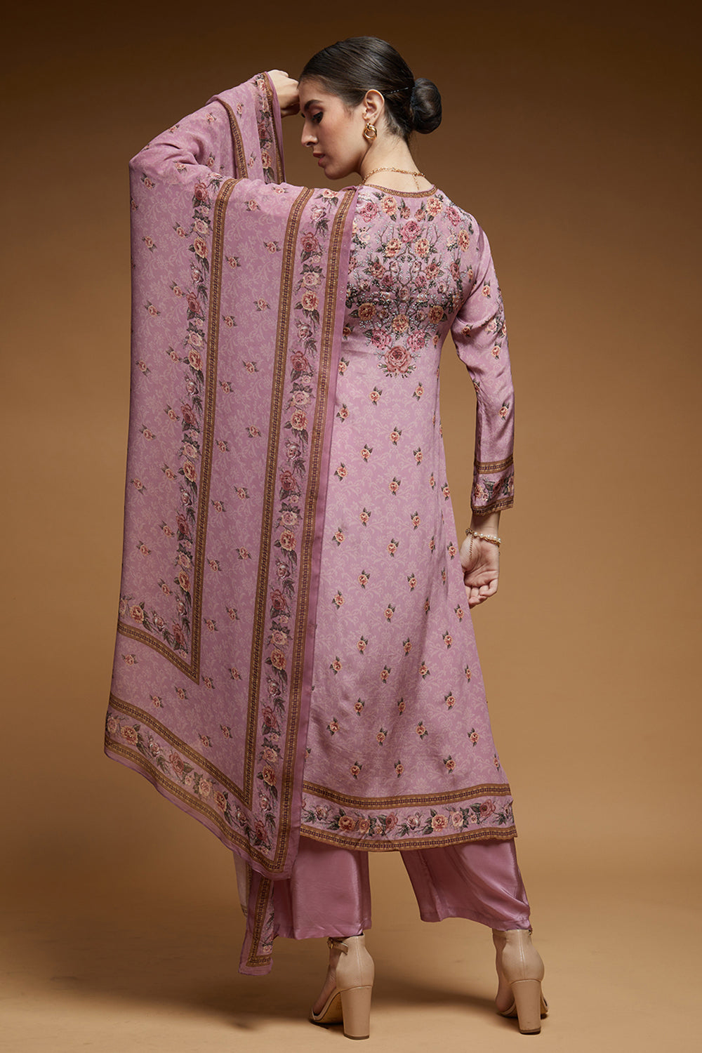 Pale Pink Color Suit Set