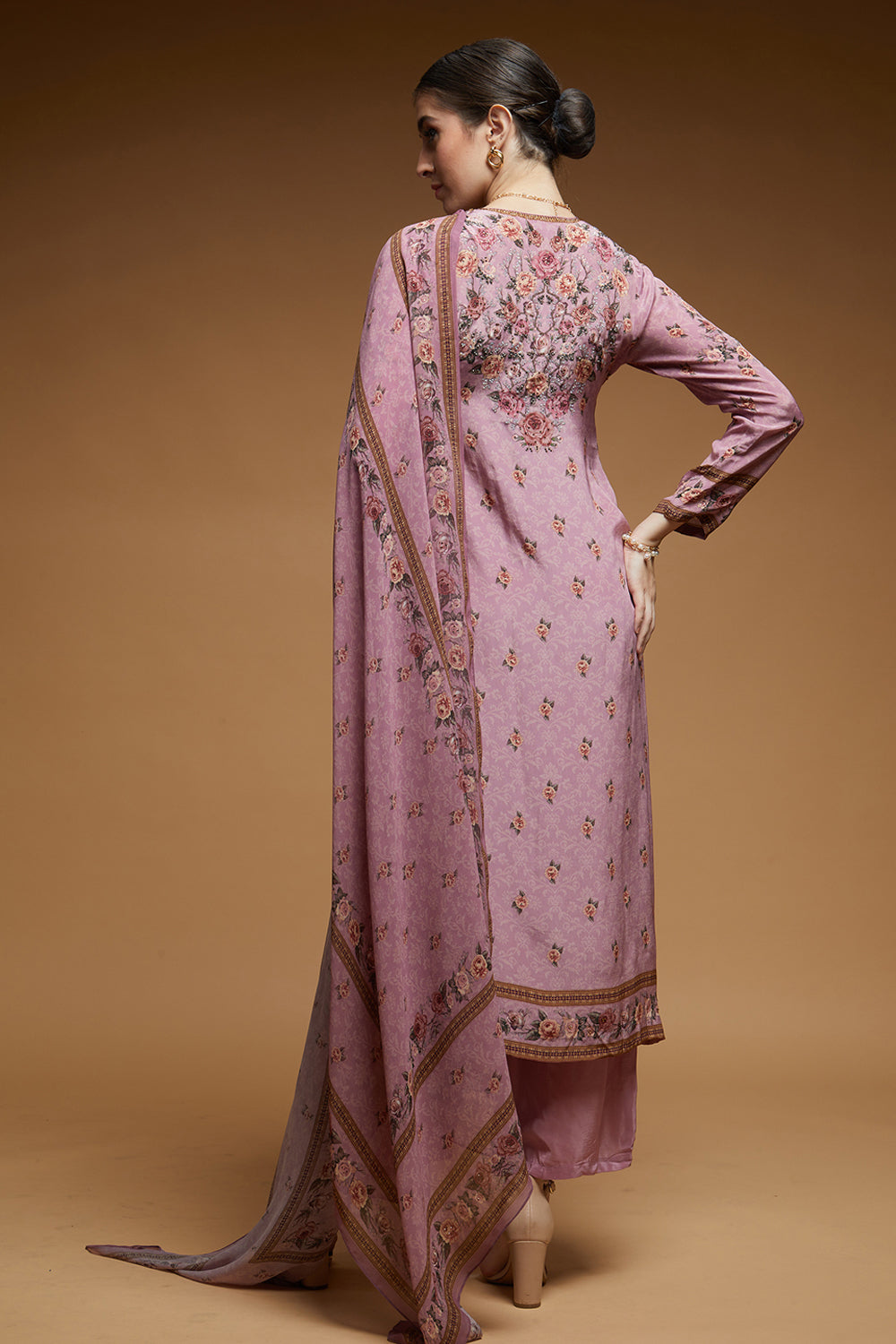 Pale Pink Color Suit Set