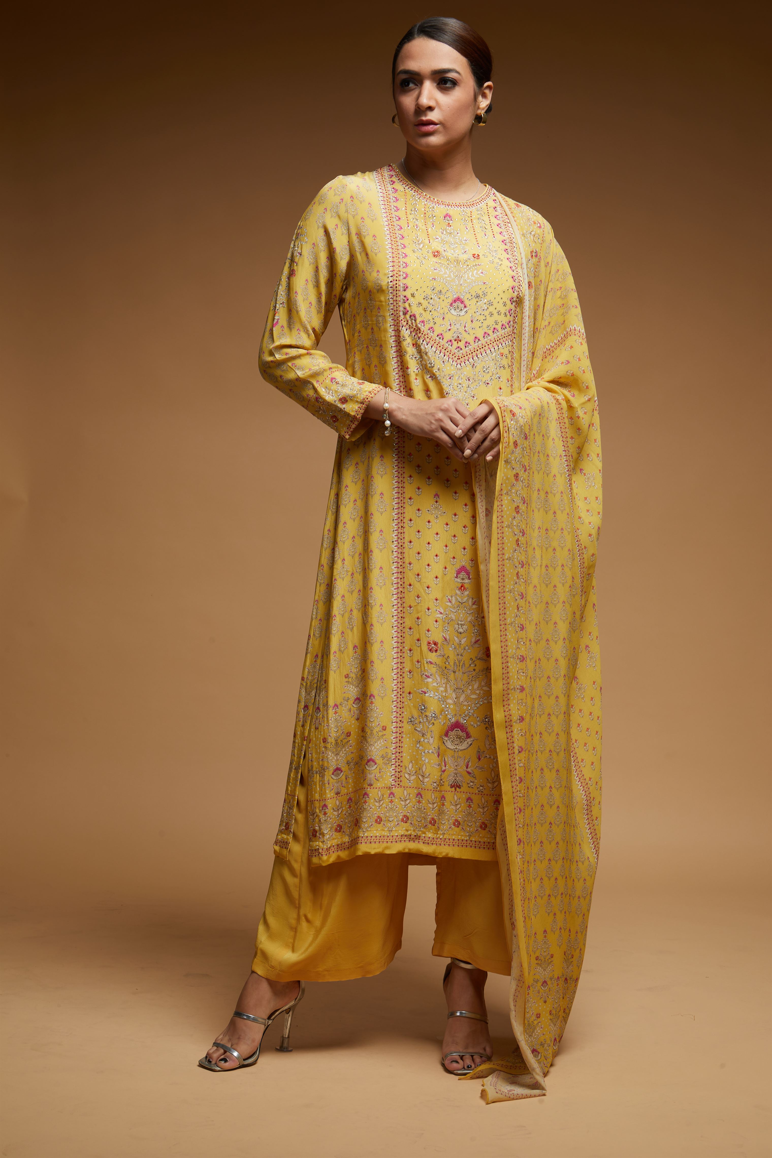 Yellow Color Suit Set