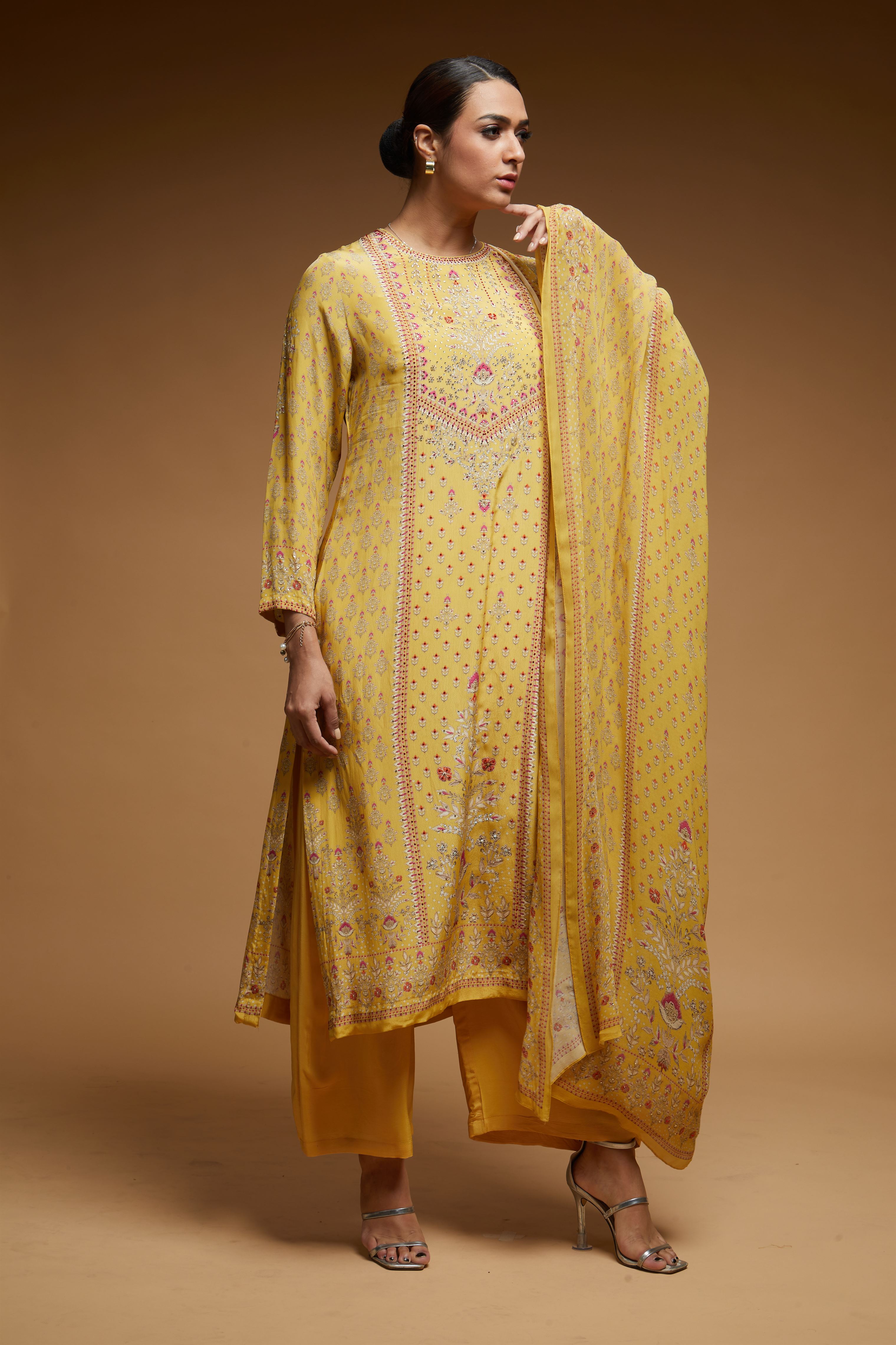 Yellow Color Suit Set