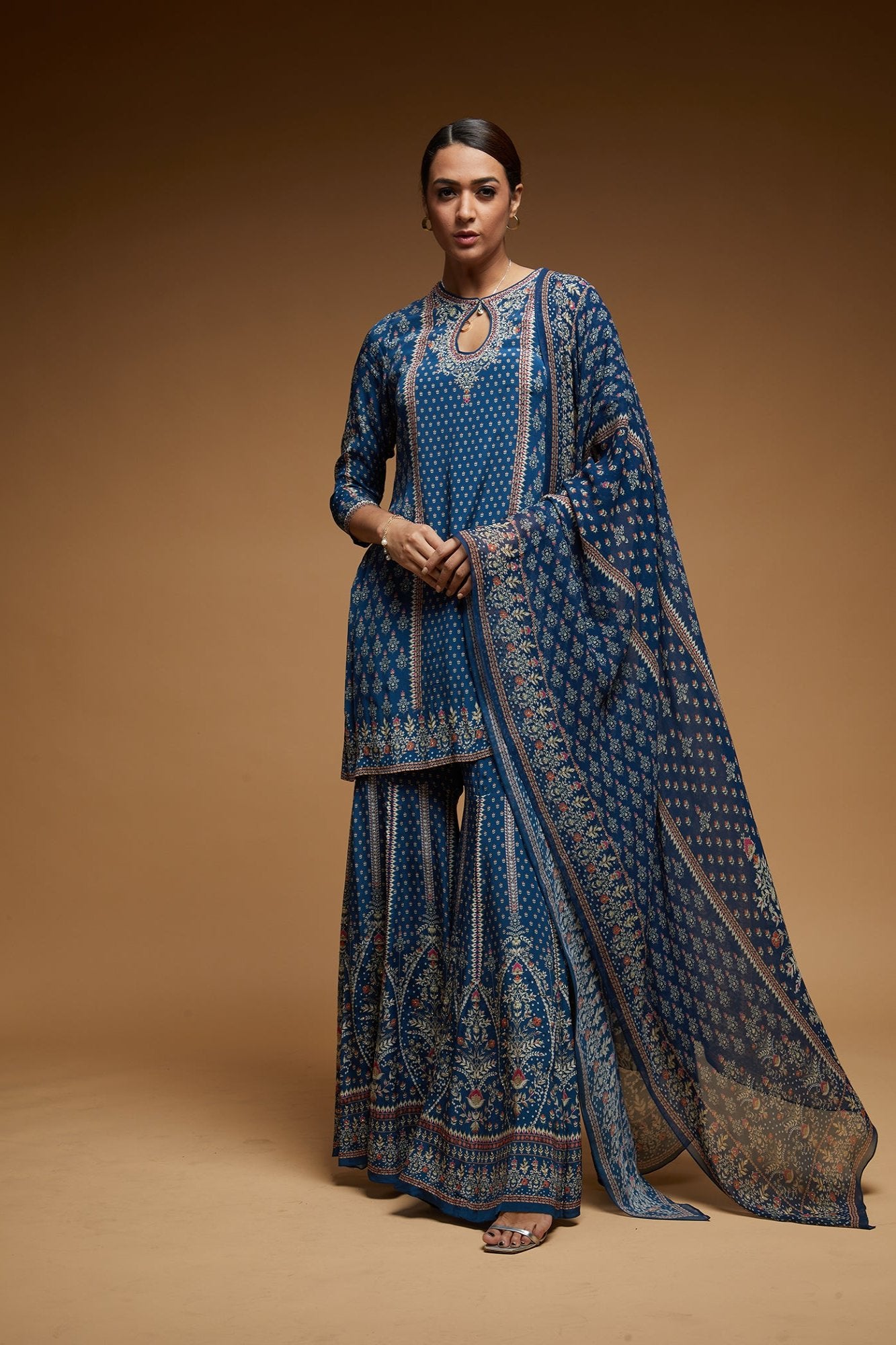 Blue Color Sharara