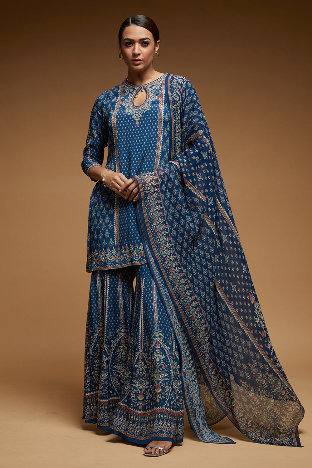 Blue Color Sharara