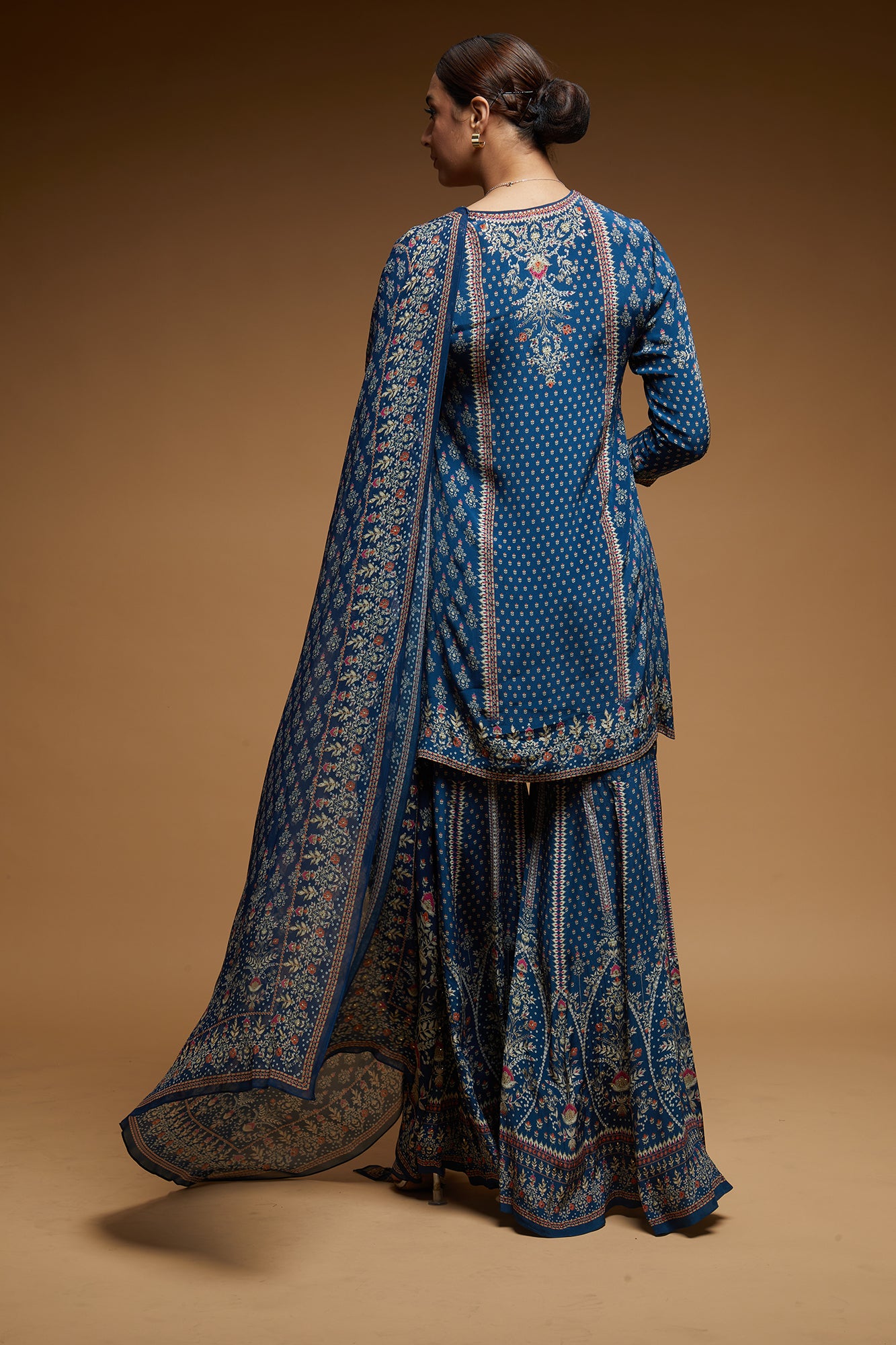 Blue Color Sharara