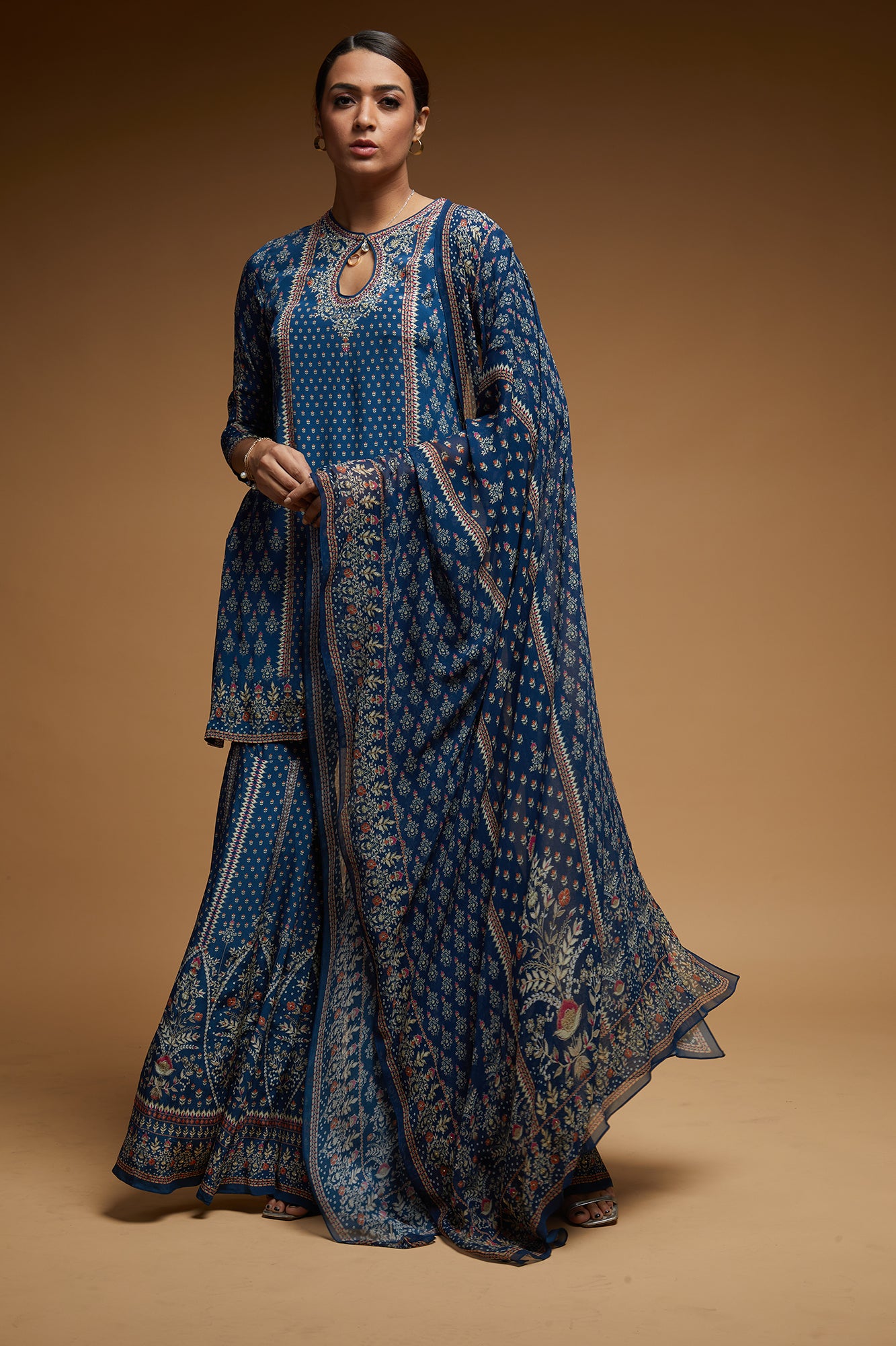 Blue Color Sharara