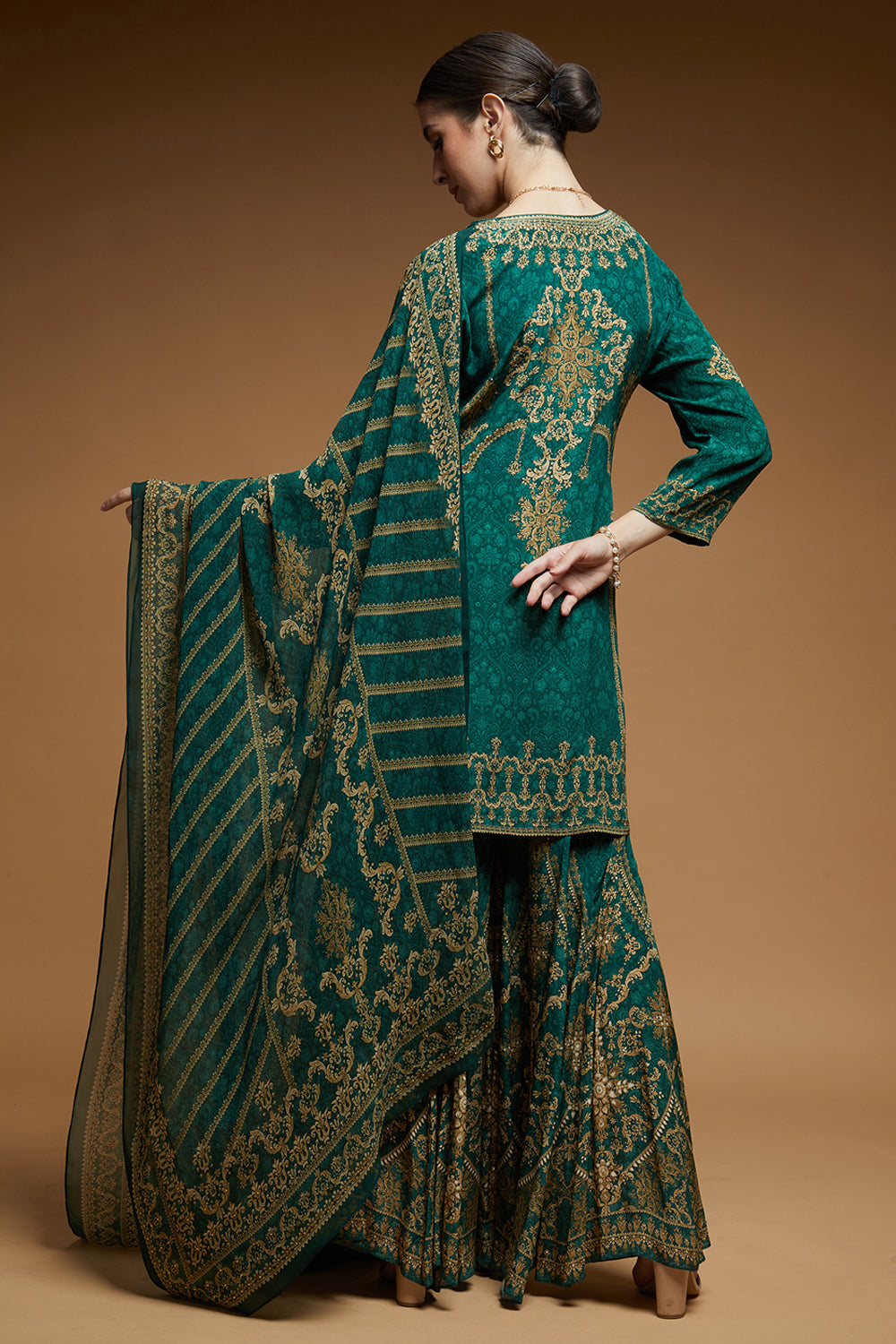 Teal Color Sharara