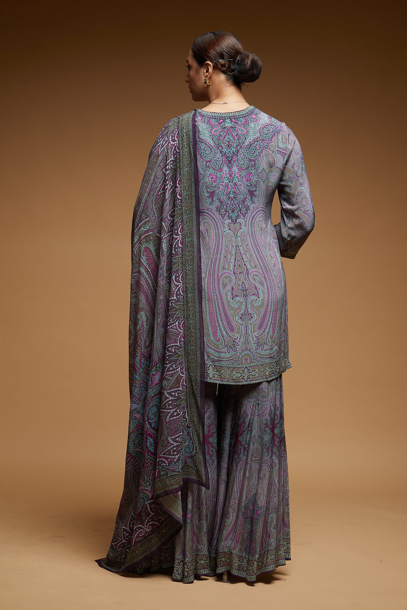 Purple Colour Sharara