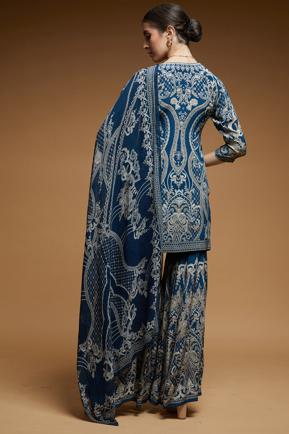 Blue Color Sharara