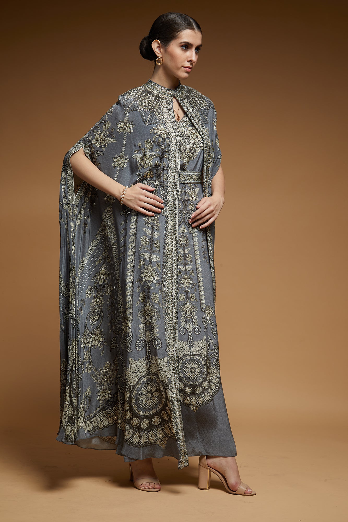 Grey Color Kaftan