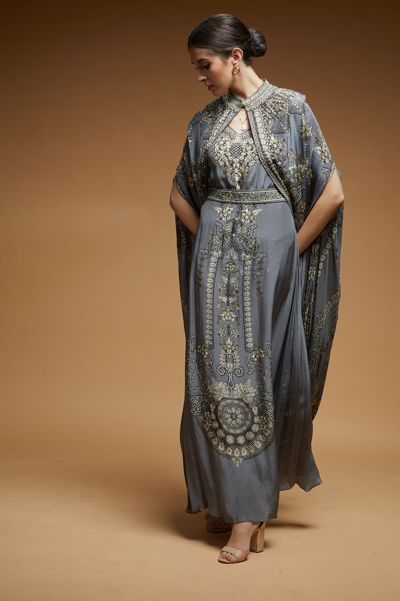 Grey Color Kaftan