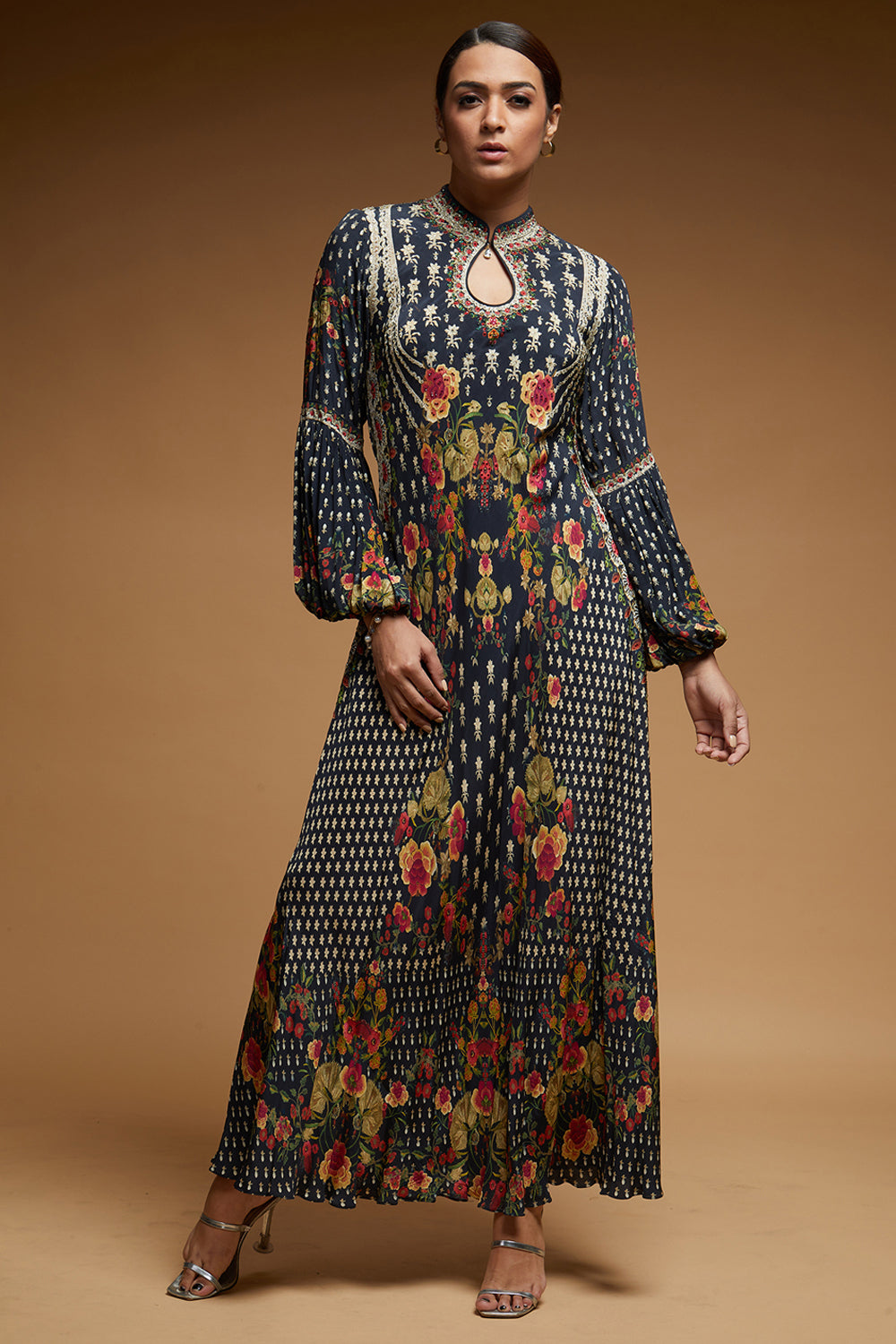 Black Color Halter Gown