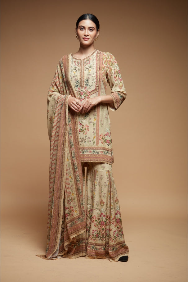 Beige Color Sharara