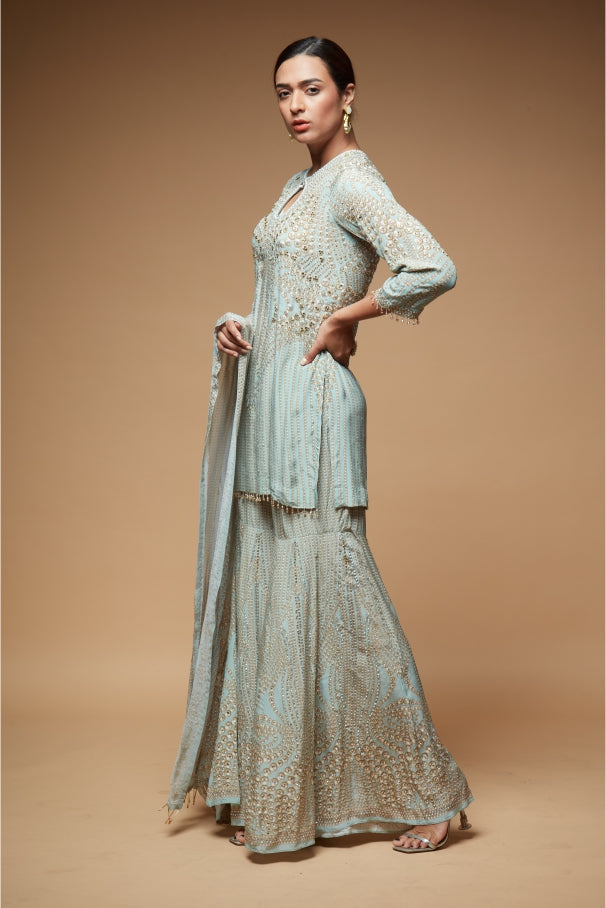 Aqua Color Sharara