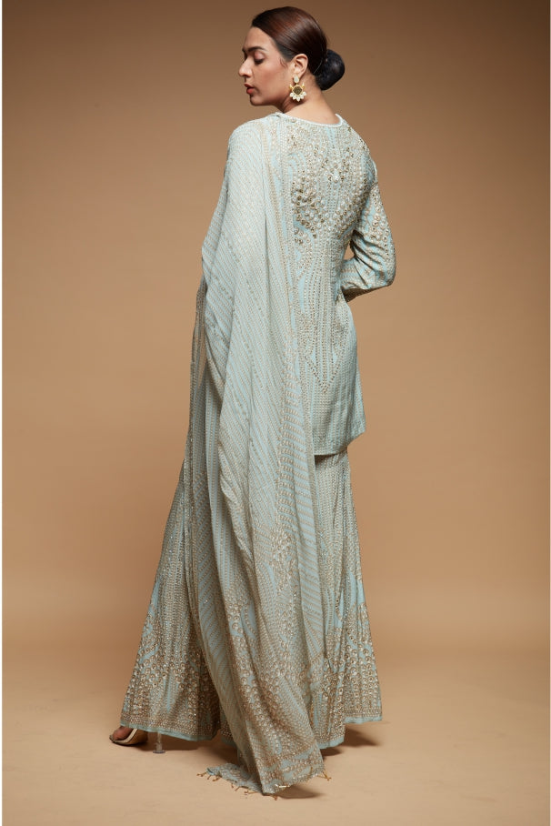 Aqua Color Sharara