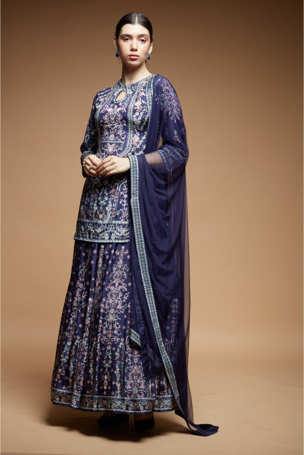 Blue Color Lehenga