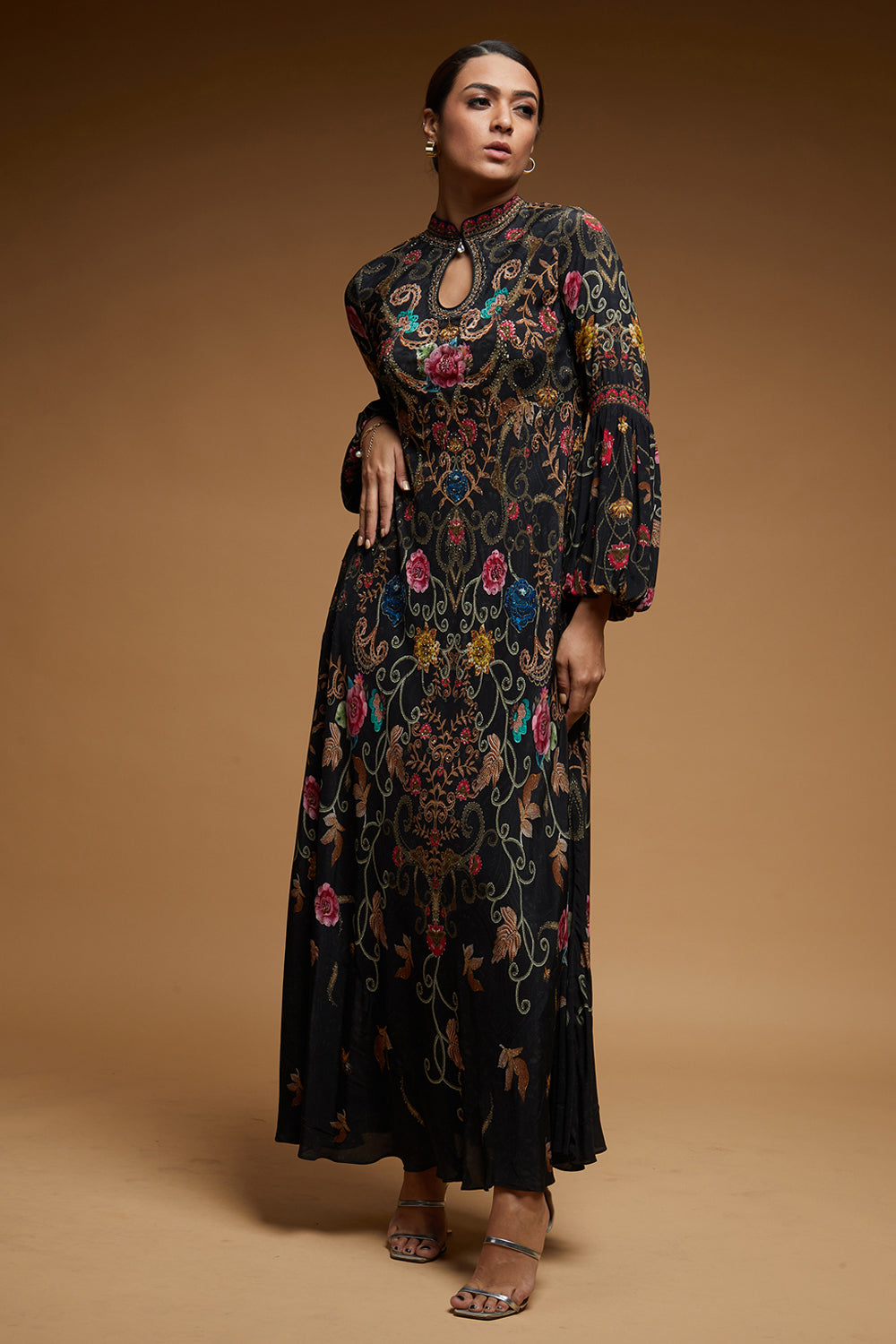 Black Color Halter Gown