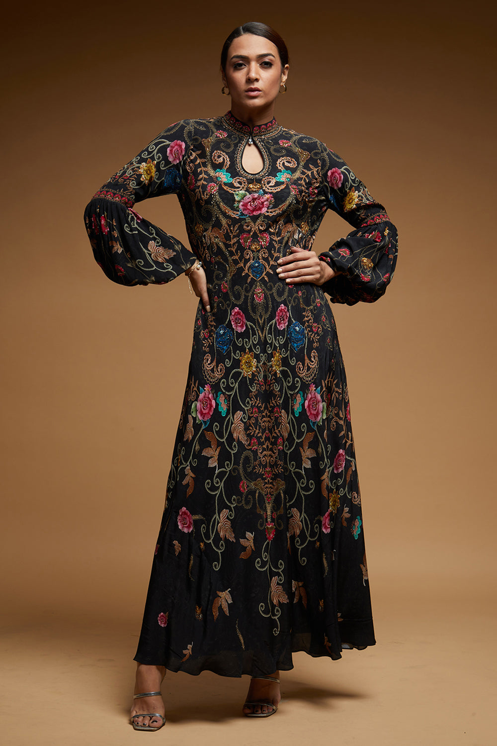 Black Color Halter Gown